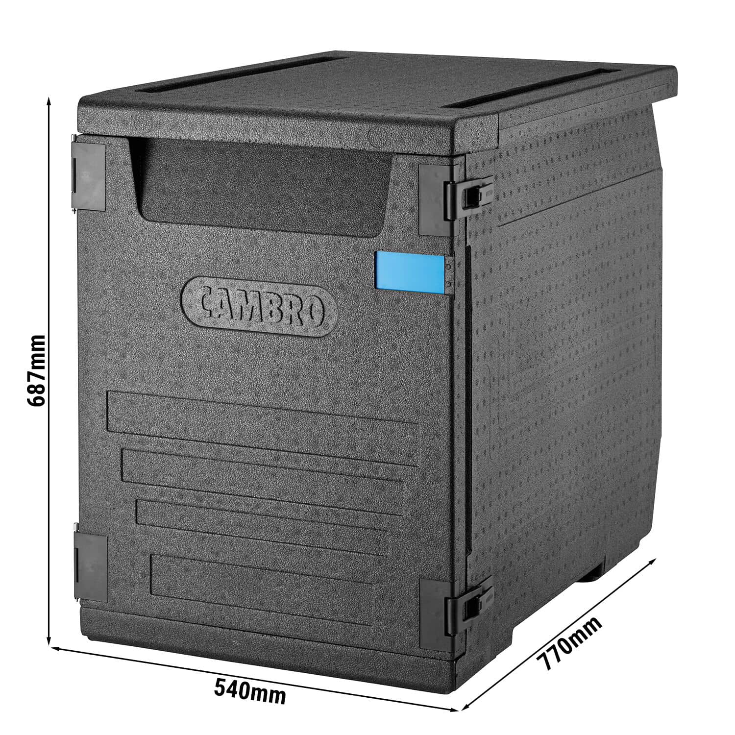 CAMBRO | CAM GOBOX® - Încărcător frontal - EN 600x400 - cu 6 șine de sprijin - negru — 3