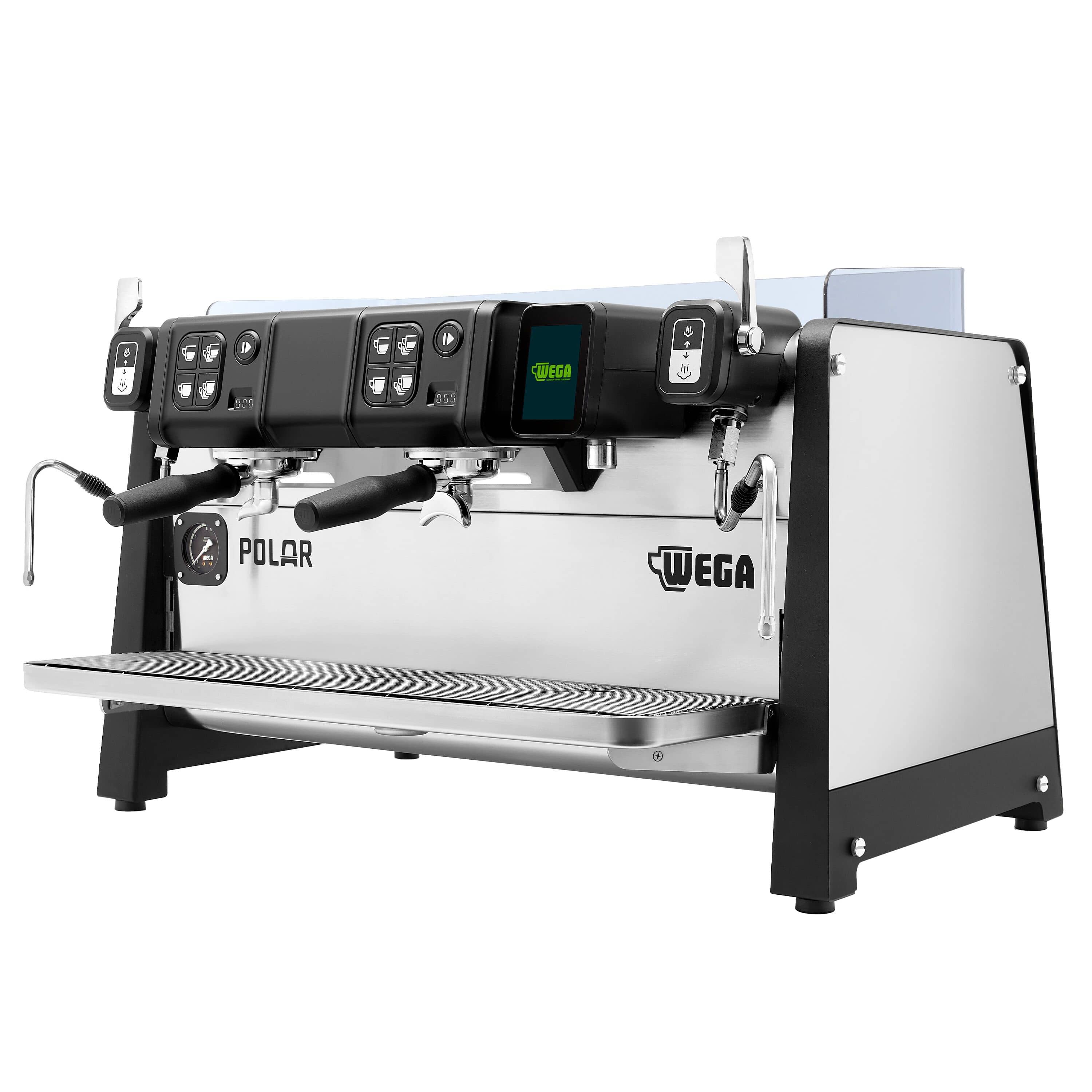 WEGA | Polar - Espressor - 2 grupuri - 5,2 kW - cu contor de doze - ecran tactil - oțel inoxidabil — 5