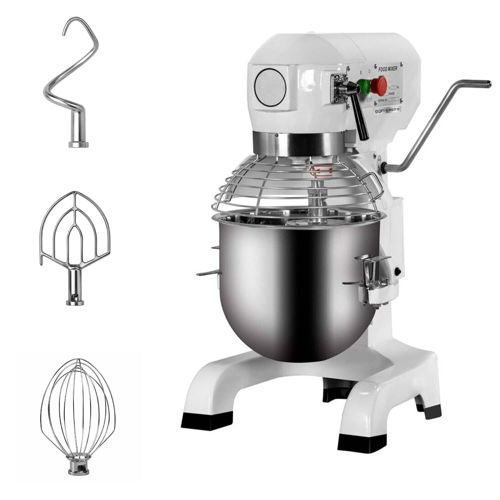 Mixer planetar profesional - 20 litri - include 3 accesorii de amestecare - 3 viteze — 2