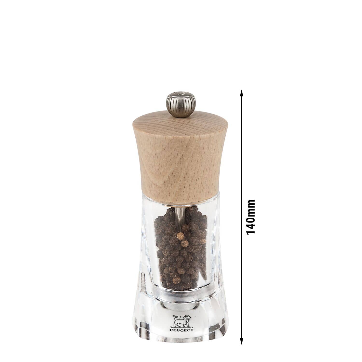 (6 bucăți) PEUGEOT | OLÉRON - Râșniță de piper - Lemn/acril - Înălțime: 140 mm — 3