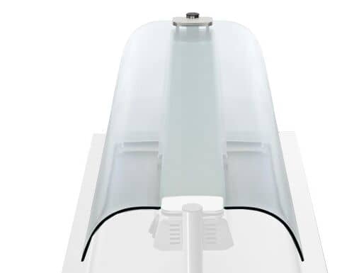 Paravan de protecție din sticlă, dublu-față, pentru vitrine încastrate - 1100 mm - compatibil cu BA116, WA116, KA116, PA116 și EA116 — 2
