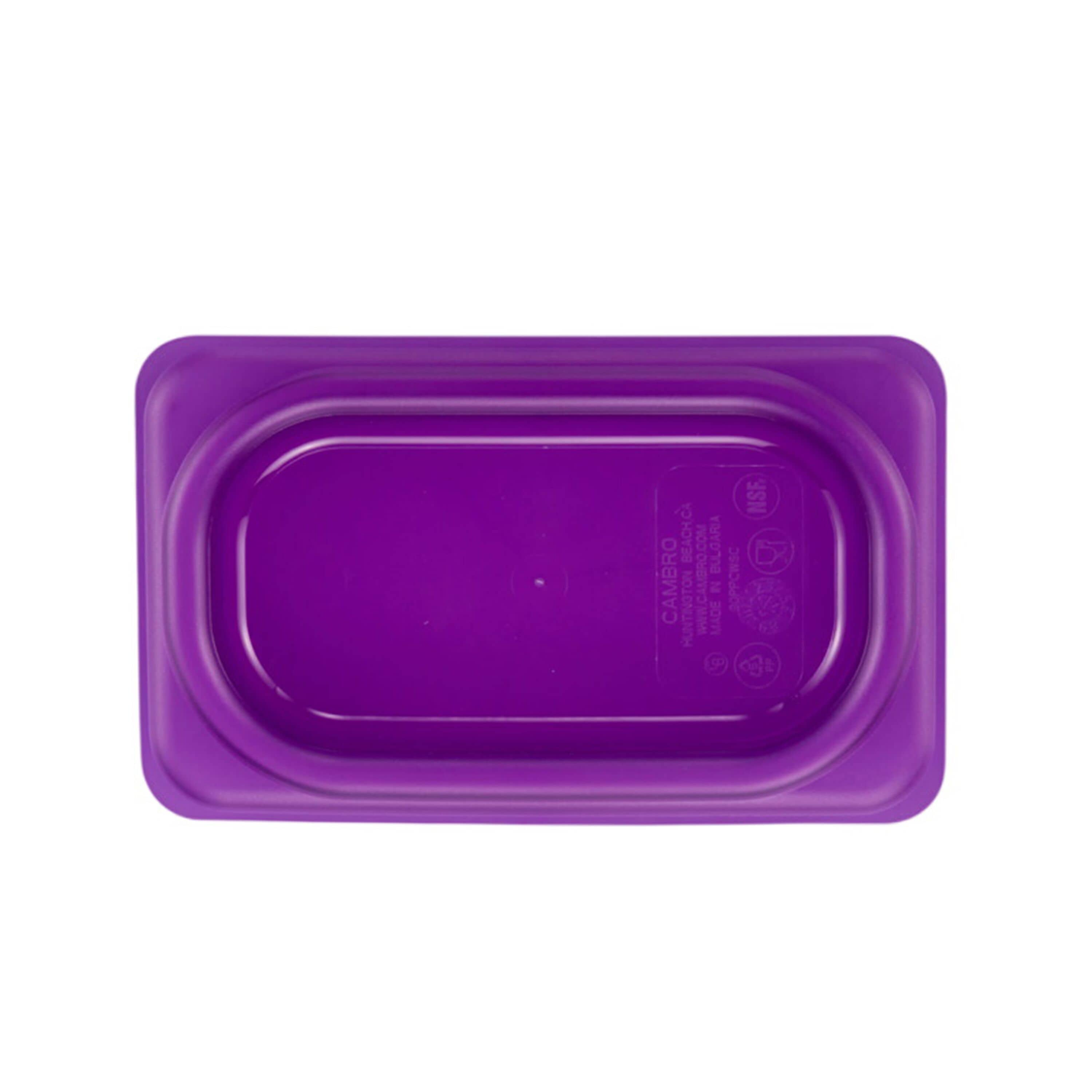 (6 bucăți) CAMBRO | SafeTrak - Capac din polipropilenă GN 1/9 - Violet — 5