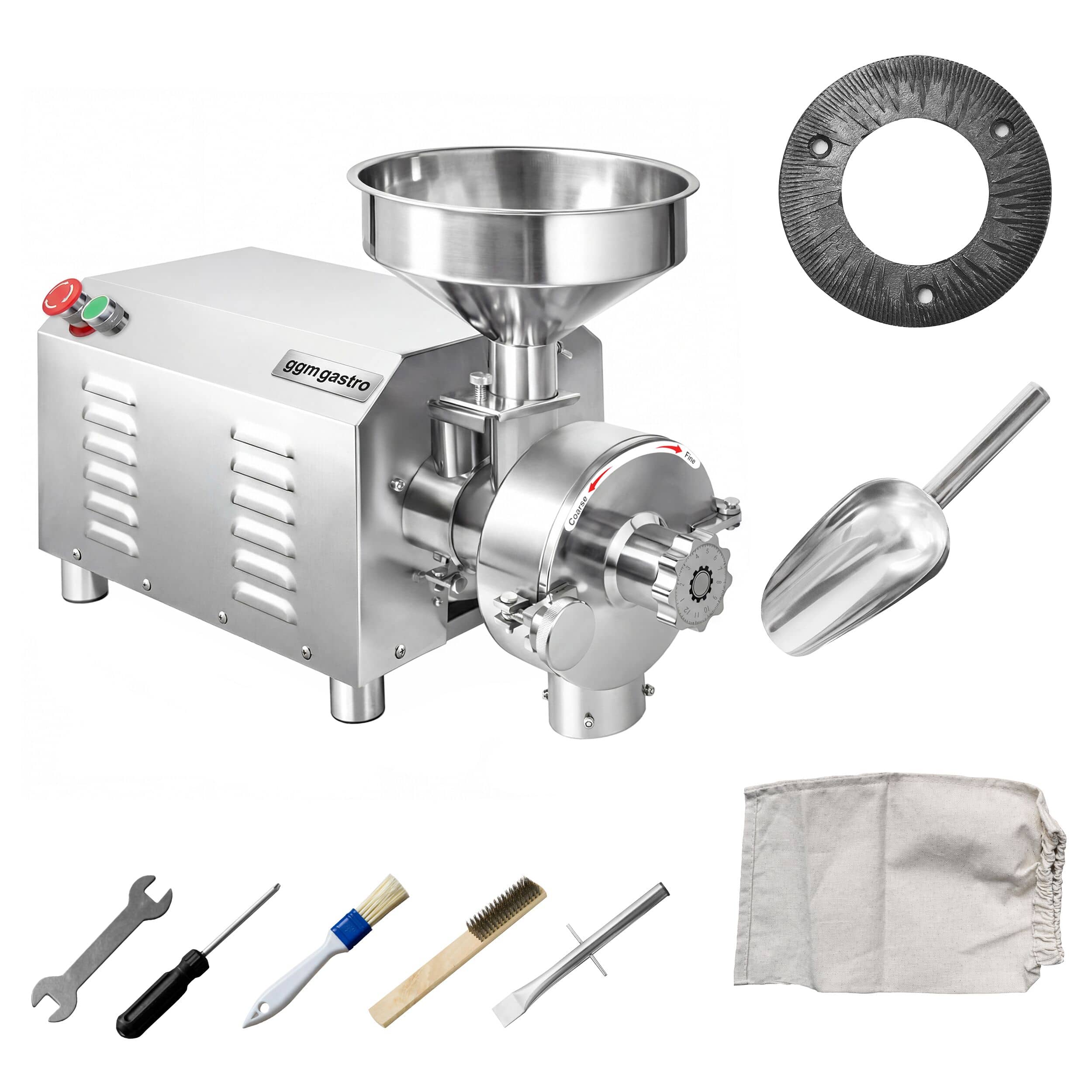 Moară electrică pentru cereale - 60 kg/h - reglaj continuu al gradului de măcinare - 1500 rpm — 2