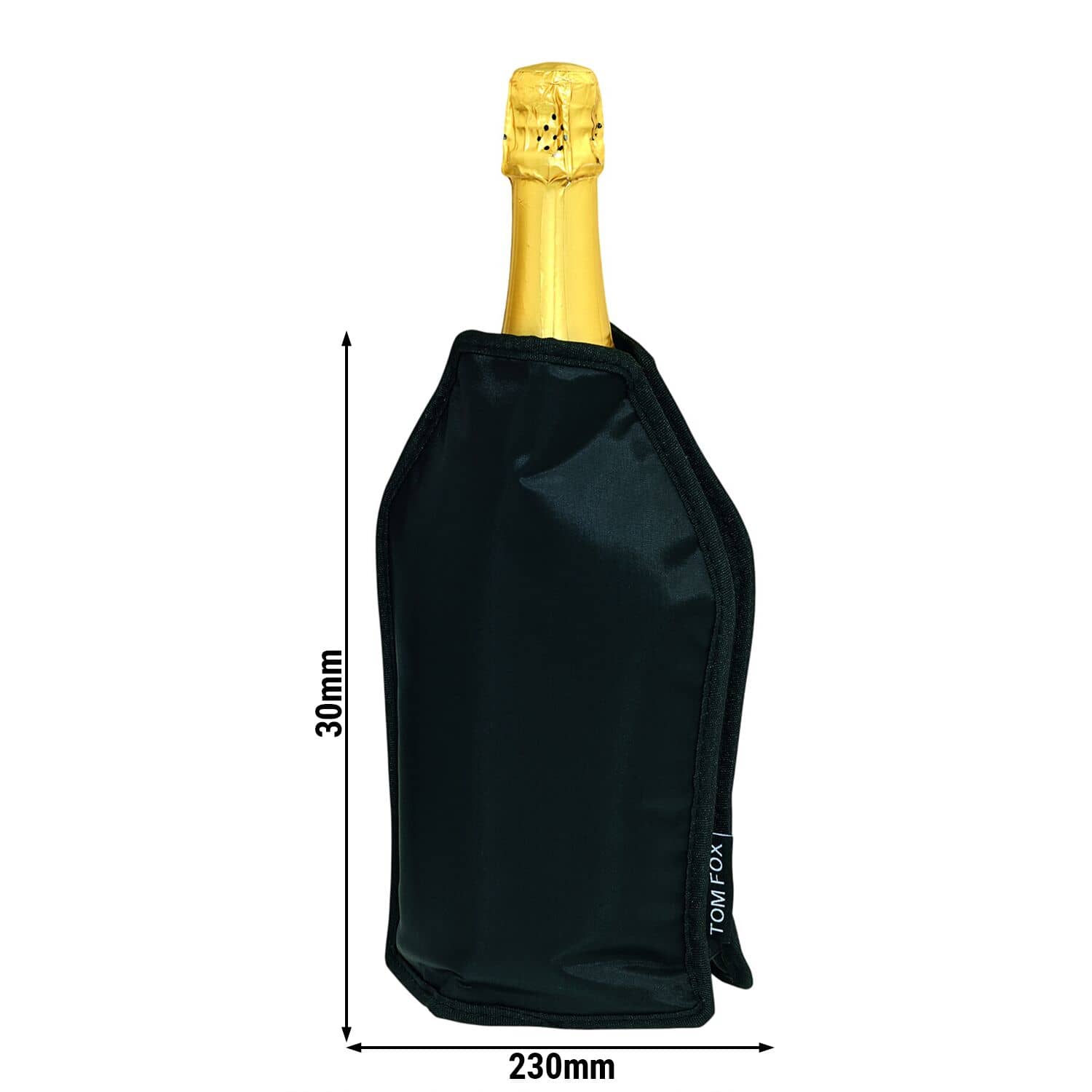 (6 bucăți) FUCHS | Manșon flexibil pentru sticle de vin și șampanie - Negru — 3