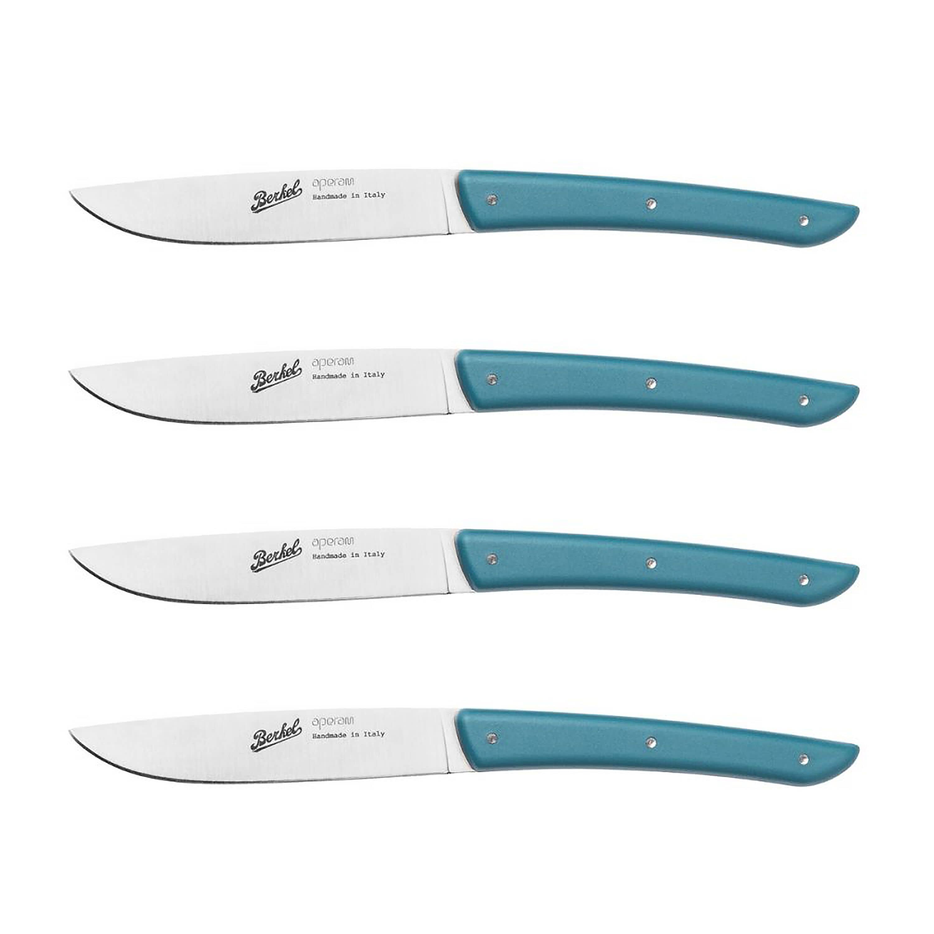 BERKEL | (4 bucăți) - Cuțit pentru friptură - Petrol albastru - 110mm — 2