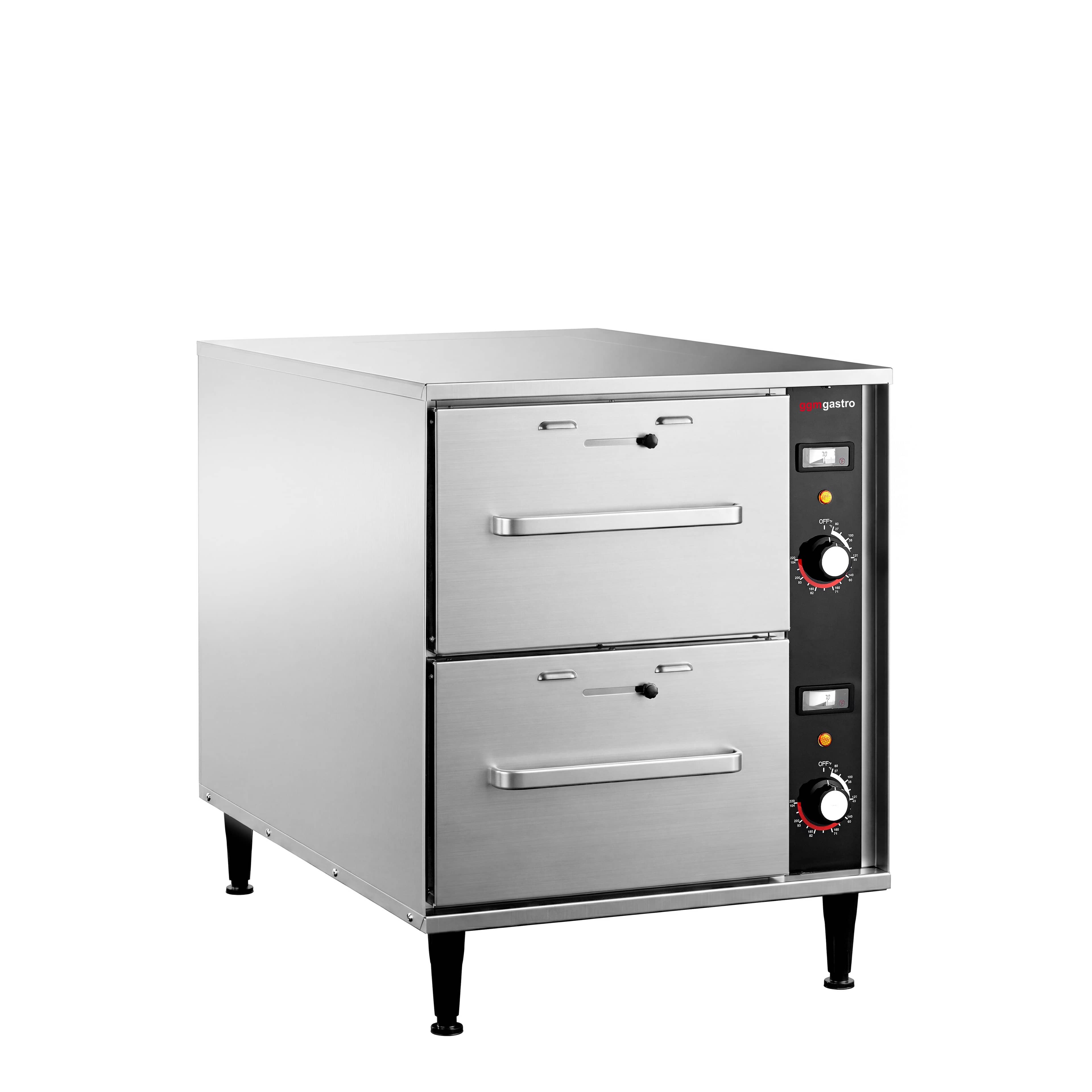 Dulap de menținere a căldurii pentru preparate alimentare – cu 2 sertare – reglare separată a temperaturii — 2