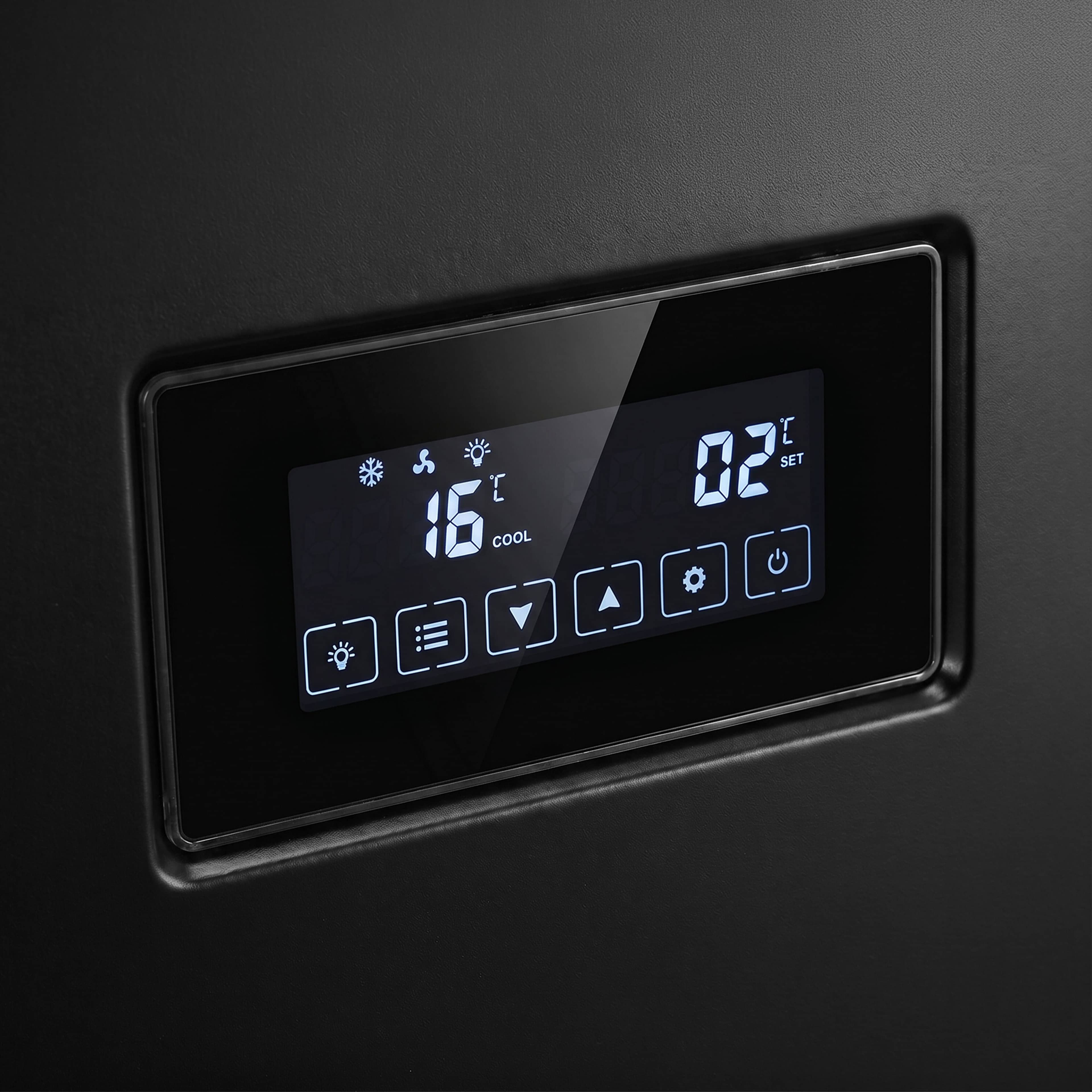 Vitrină panoramică - 402 litri - 590 mm - 1 ușă din sticlă - geam drept - cu 5 rafturi - iluminare LED — 15