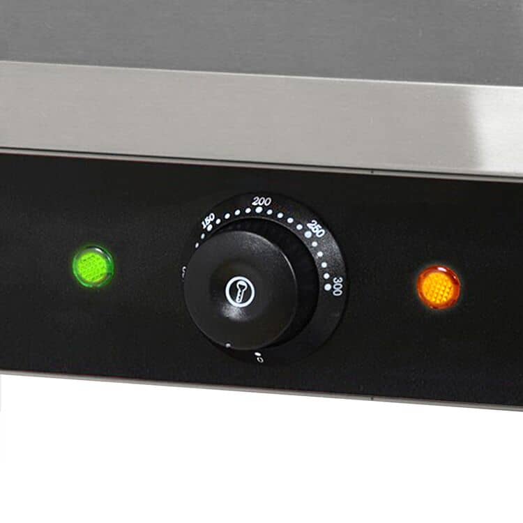 Grătar de contact / Grătar pentru hamburgeri – 3,6 kW – cu grătare sus și jos – Suprafață de gătit: 485x235 mm — 8