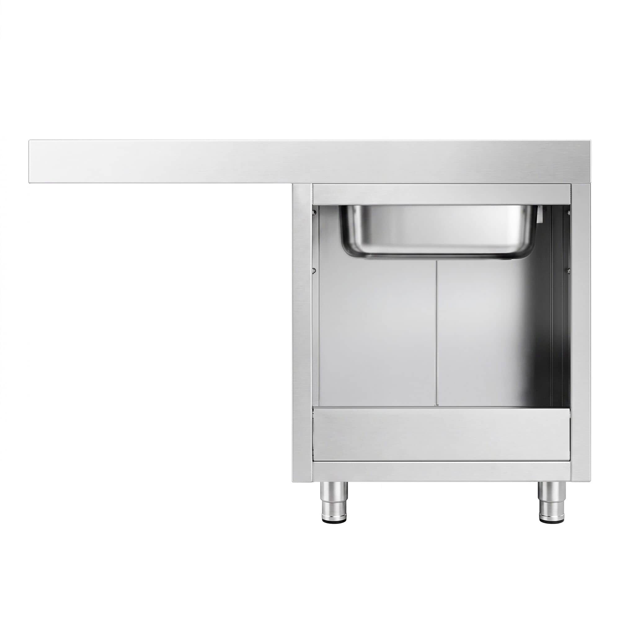 Chiuvetă tip dulap pentru mașină de spălat vase PREMIUM - 1400x700 mm - cu 1 cuvă stânga — 7