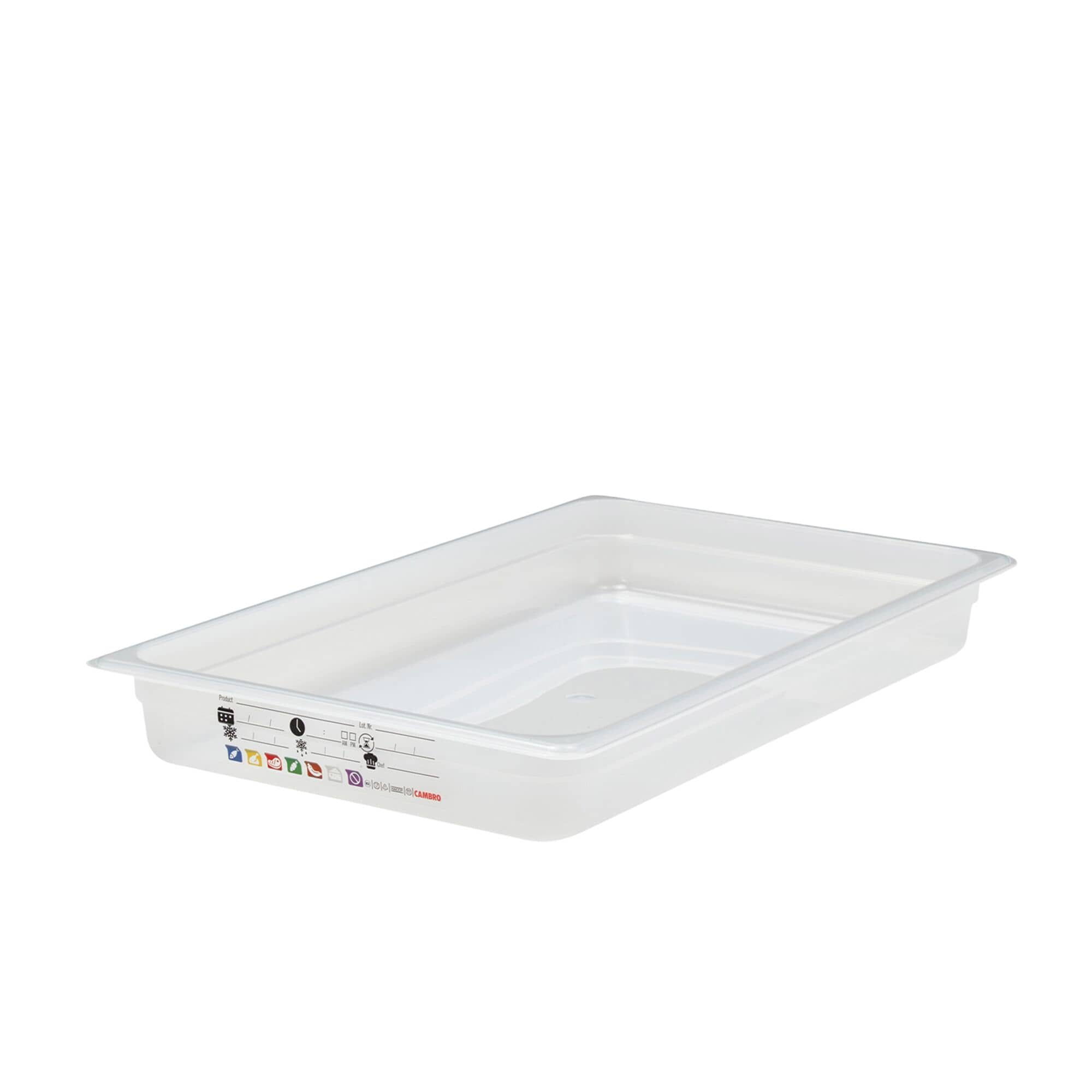 (6 bucăți) CAMBRO | SafeTrak - Recipiente din polipropilenă GN 1/1 - Lăptos - Înălțime: 65mm — 2