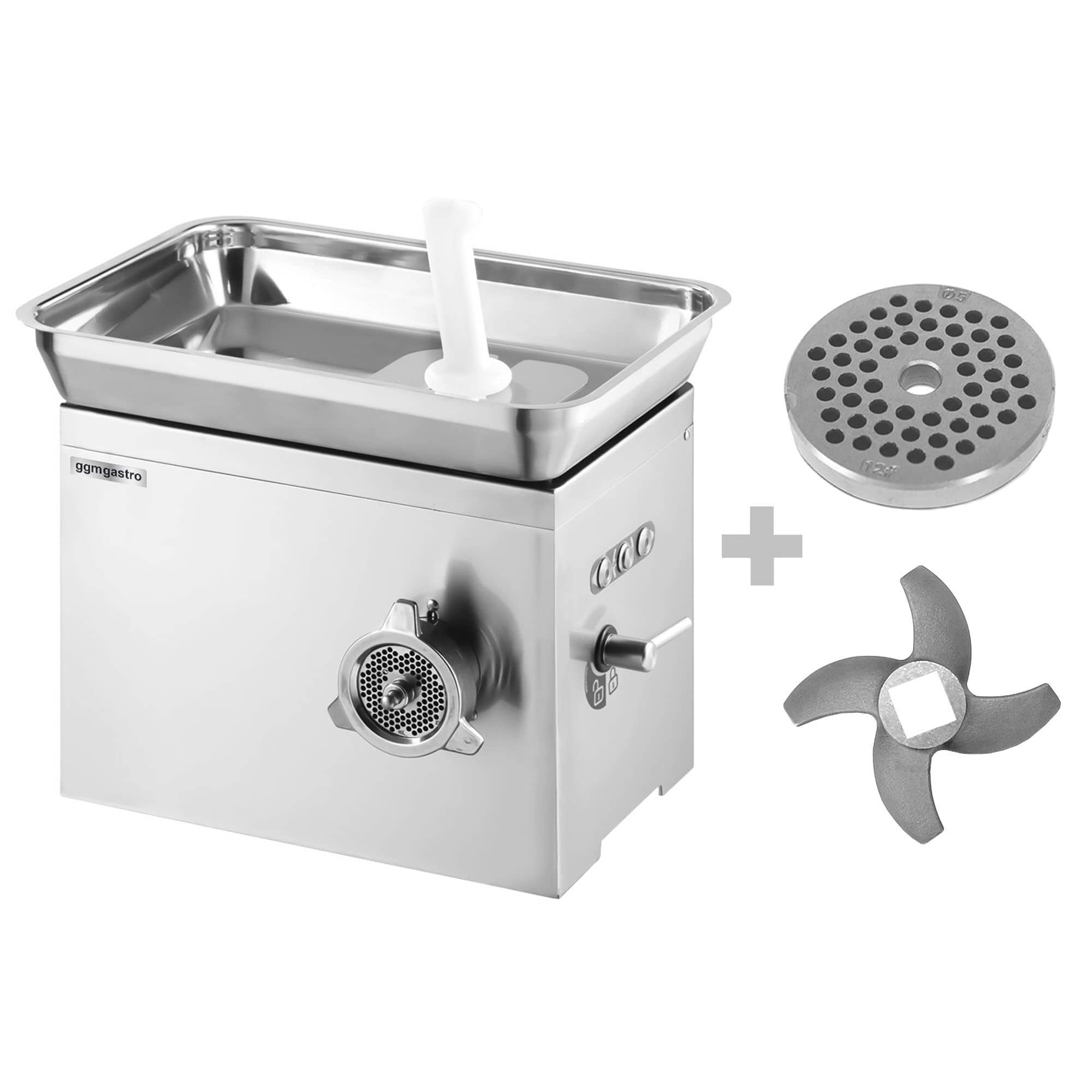 Mașină de tocat carne profesională 22 - 350 kg/h - 1,1 kW - sită 4,5 mm — 2