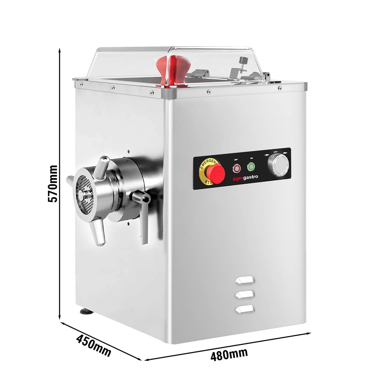 Mașină de tocat carne profesională 22 - 250 kg/h - 1,5 kW - sită 4 mm — 3
