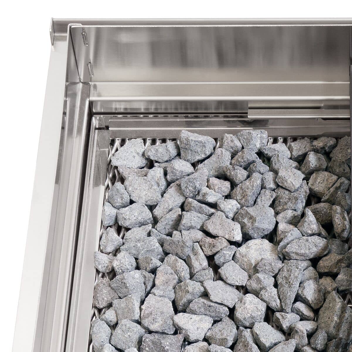 Grătar pe gaz cu piatră de lavă - PAOLO 900 - 18 kW - 0,8x0,9 m - grilaj din fontă - linia 900 - inox — 9