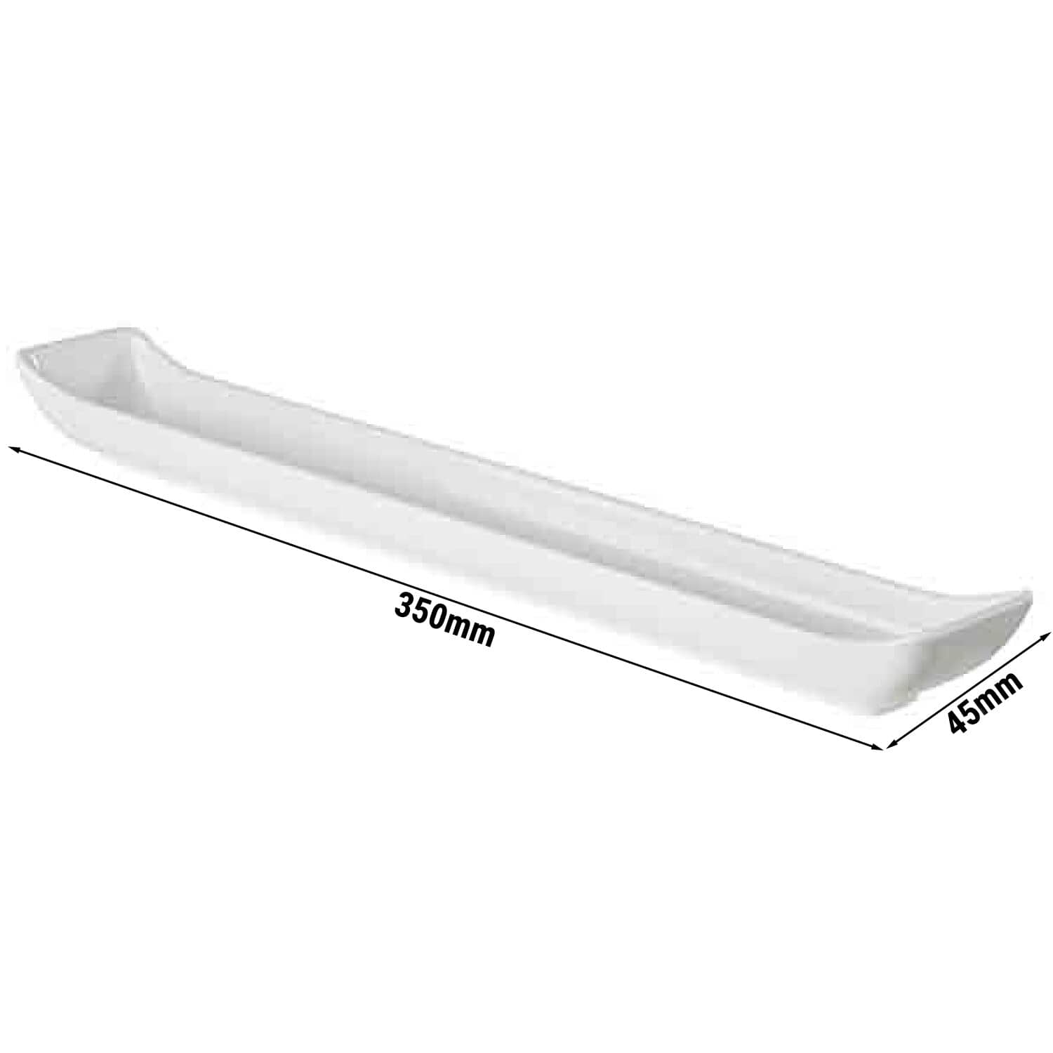 (10 bucăți) Bol - MINI - Melamină - 0,2 litri - 350 x 45 mm - Alb — 3