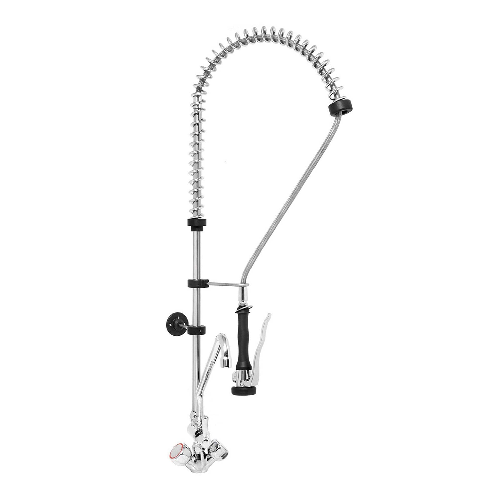 Duș prespălare cu 1 orificiu [2000] PREMIUM PLUS - cu duș pre‑spălare, pistol de pulverizare, furtun flexibil, montaj pe perete & doi robineți - pentru apă rece și caldă — 2