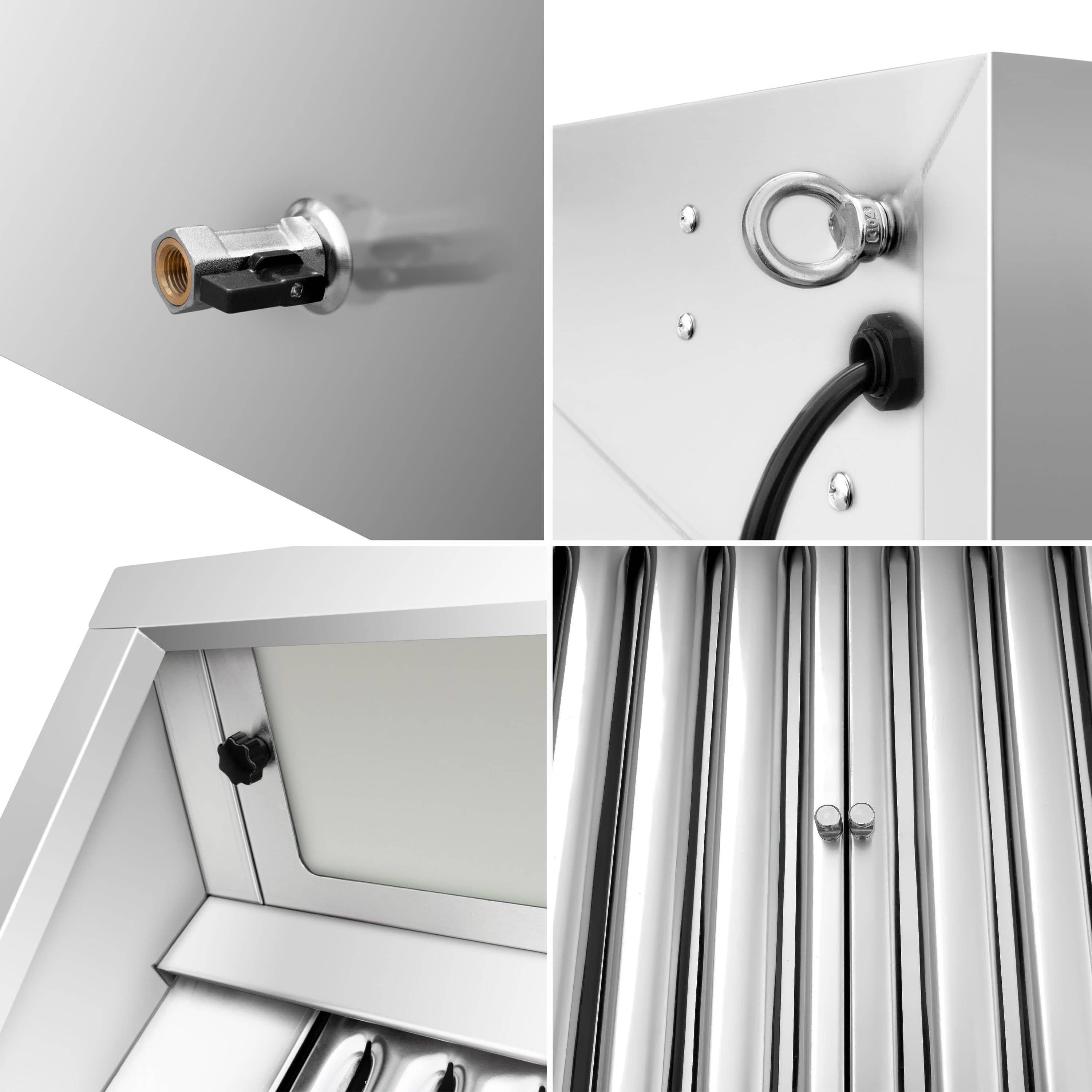 Hotă de perete - Lungime 1200 mm - adâncime 700 mm - filtre labirint și iluminare — 11