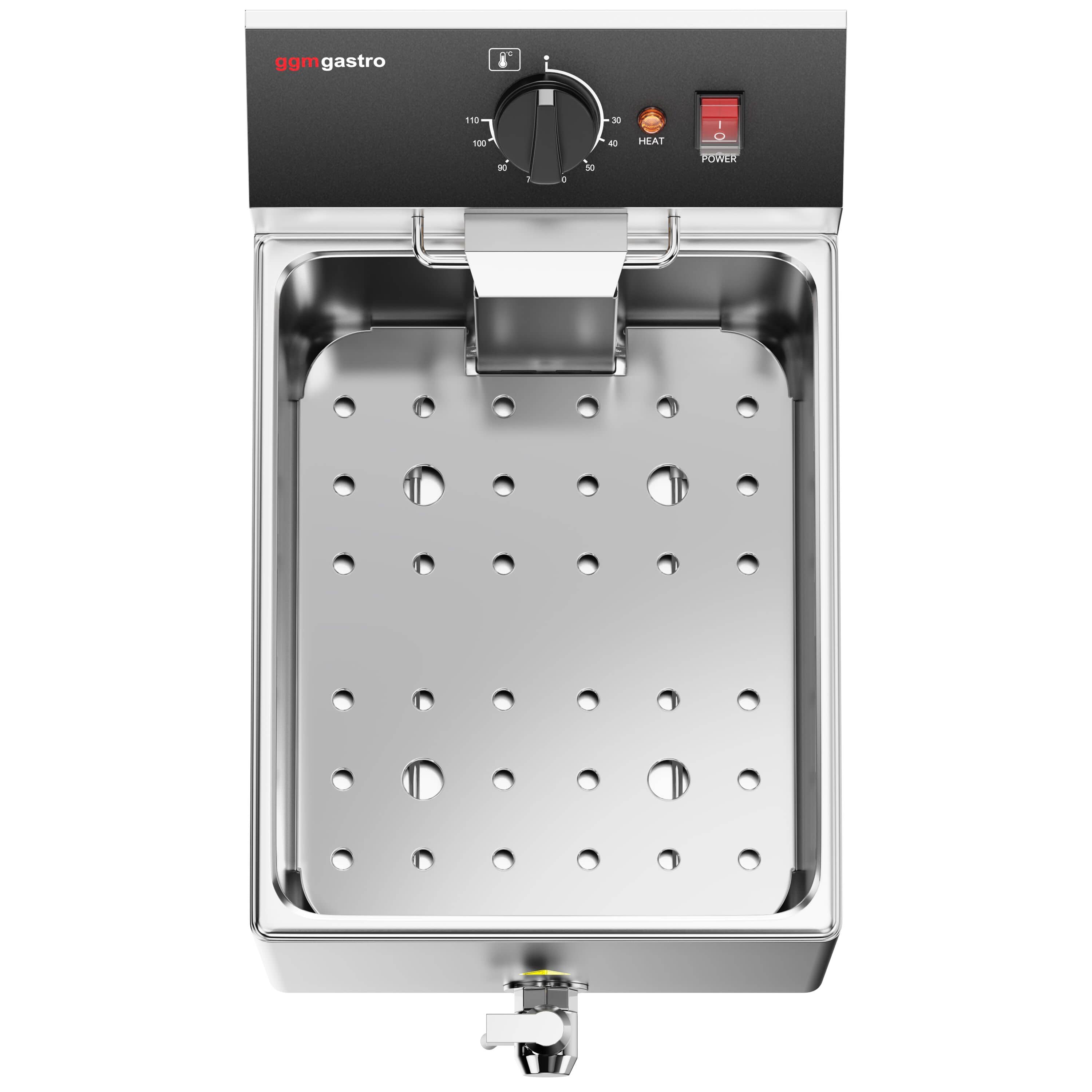 Electric Fierbător de paste profesional - de banc - 8 litri - 3,25 kW - cu robinet de scurgere - incl. 4 coșuri — 9