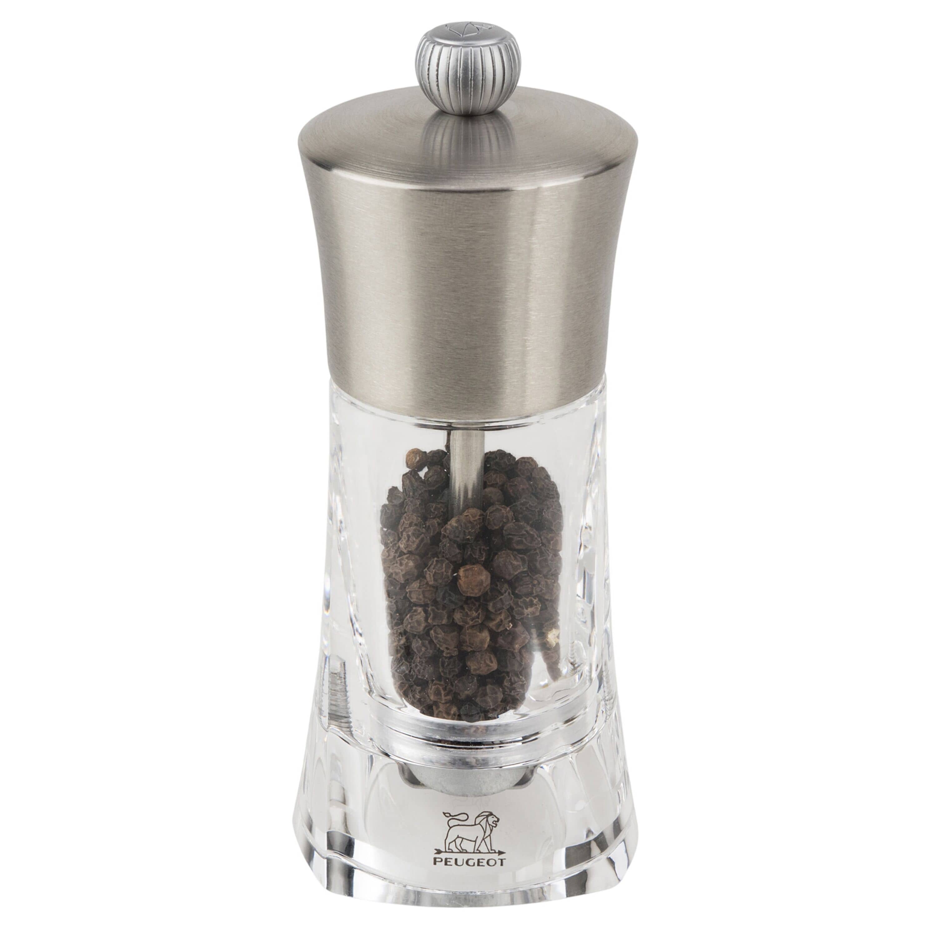 (6 bucăți) PEUGEOT | OUESSANT - Râșniță de piper - Acril/Oțel inoxidabil - Înălțime: 140 mm — 4