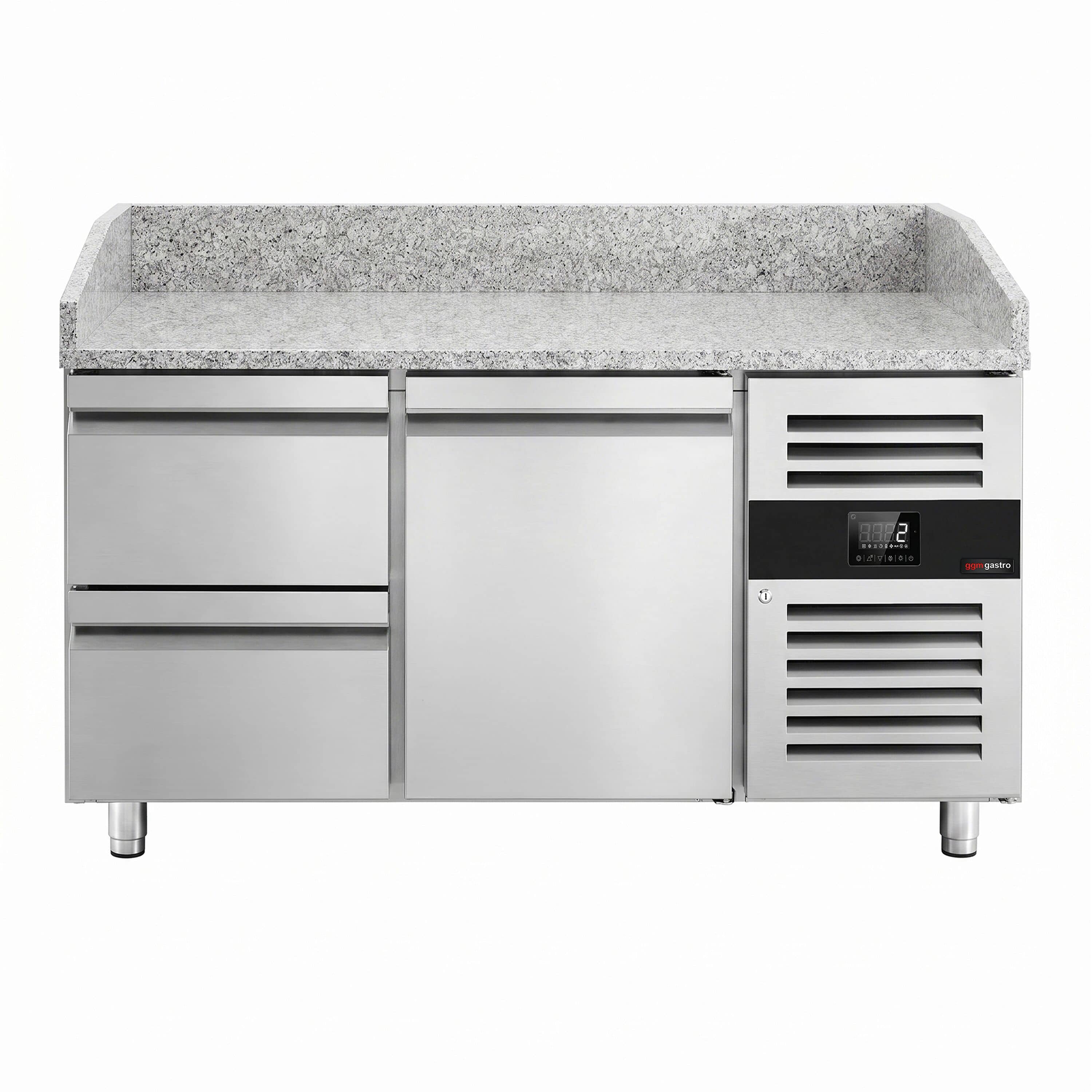 Masă frigorifică pentru pizza ECO – 1500 x 800 mm – cu 1 ușă și 2 sertare — 5
