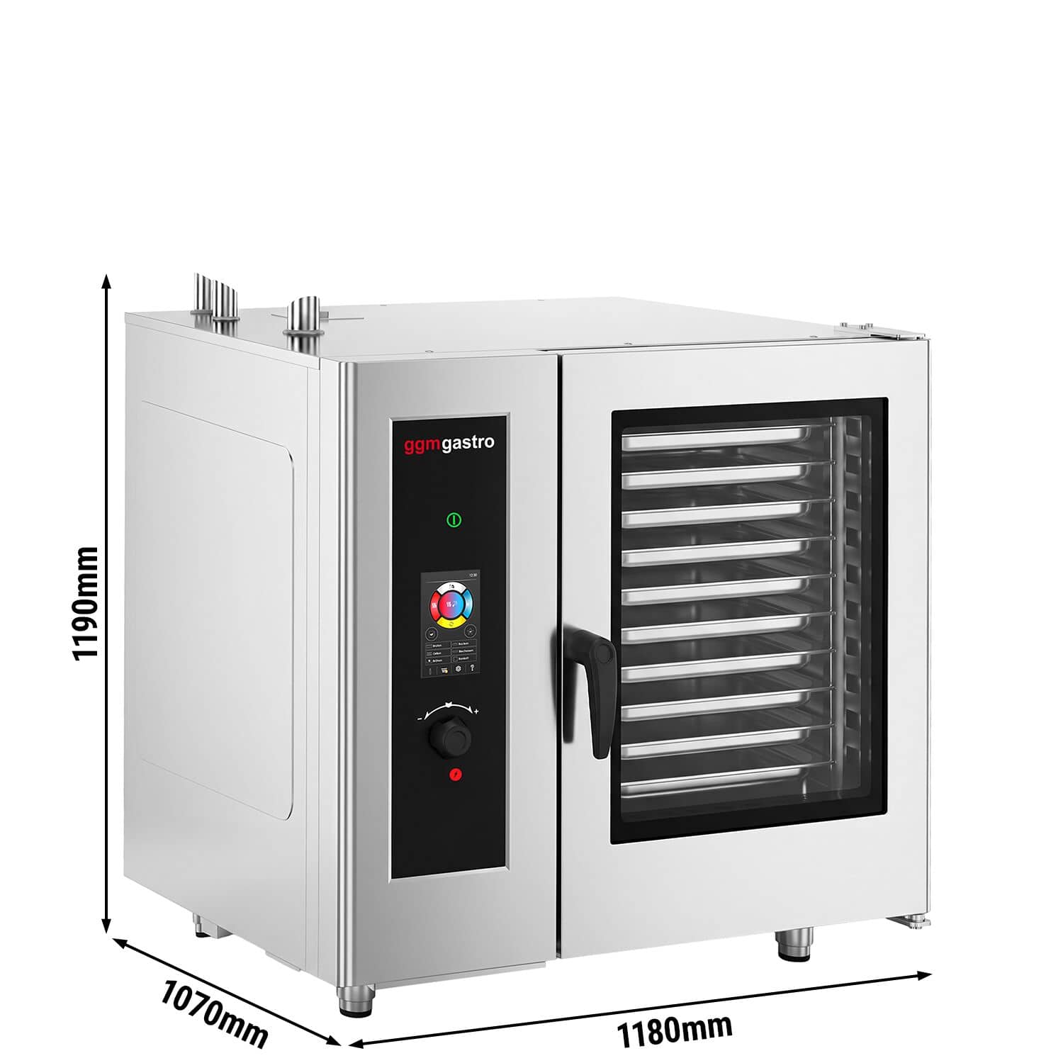 Cuptor convecție abur - Touchscreen - Ecran tactil - 20x GN 1/1 - incl. Sistem de spălare, Sondă de temperatură & Boiler - incl. cadru interior — 3