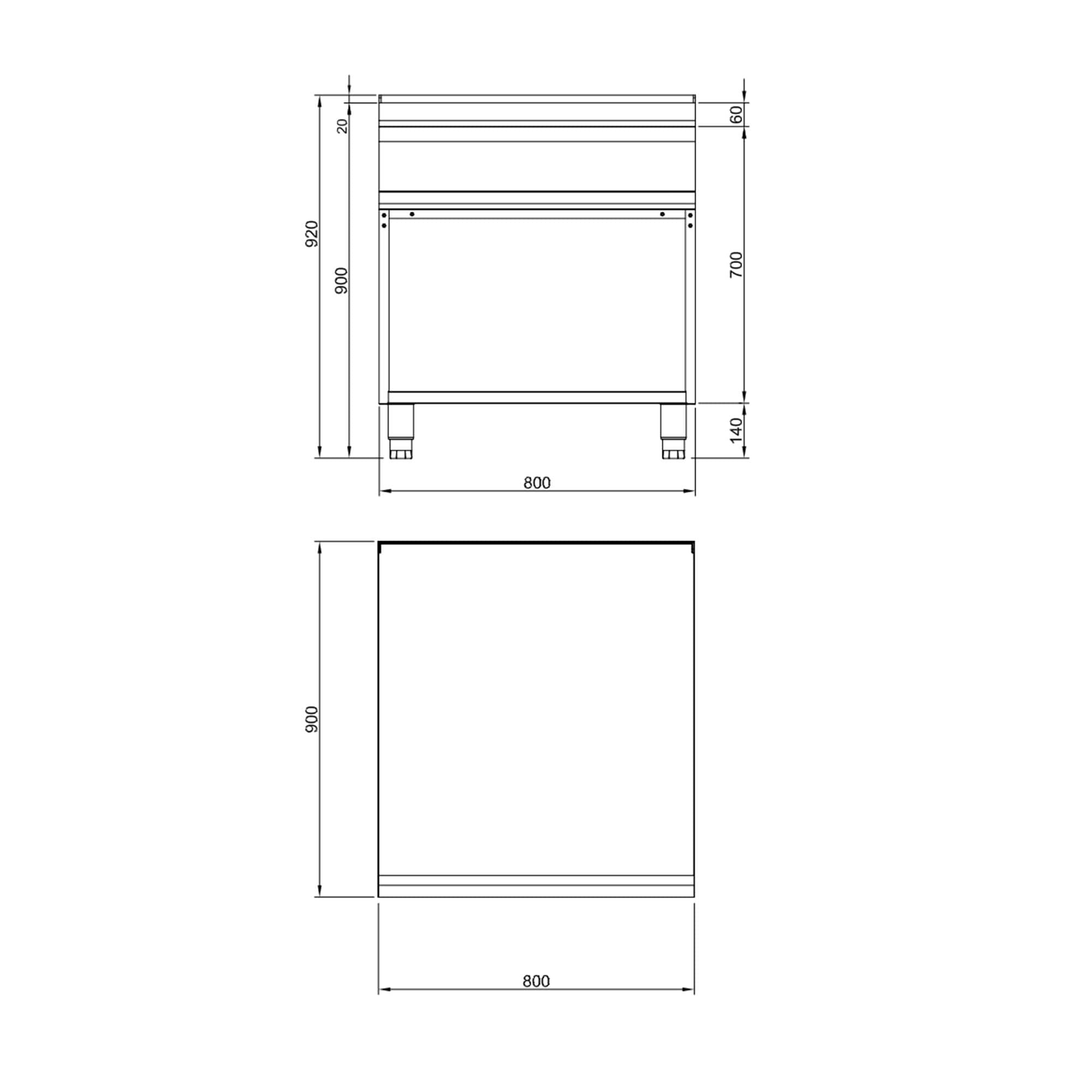 Element neutru - 800 mm - cu sertar — 5