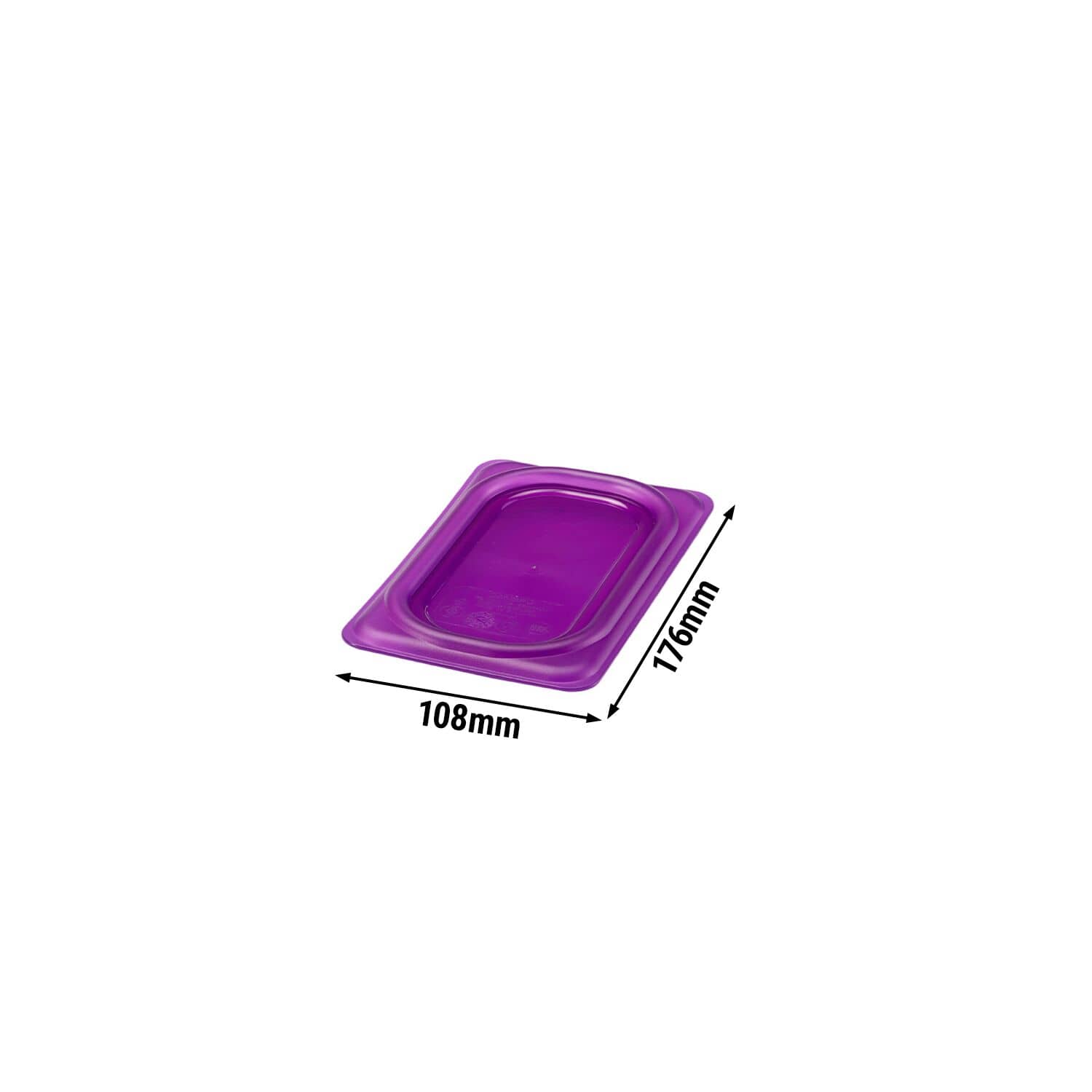 (6 bucăți) CAMBRO | SafeTrak - Capac din polipropilenă GN 1/9 - Violet — 3