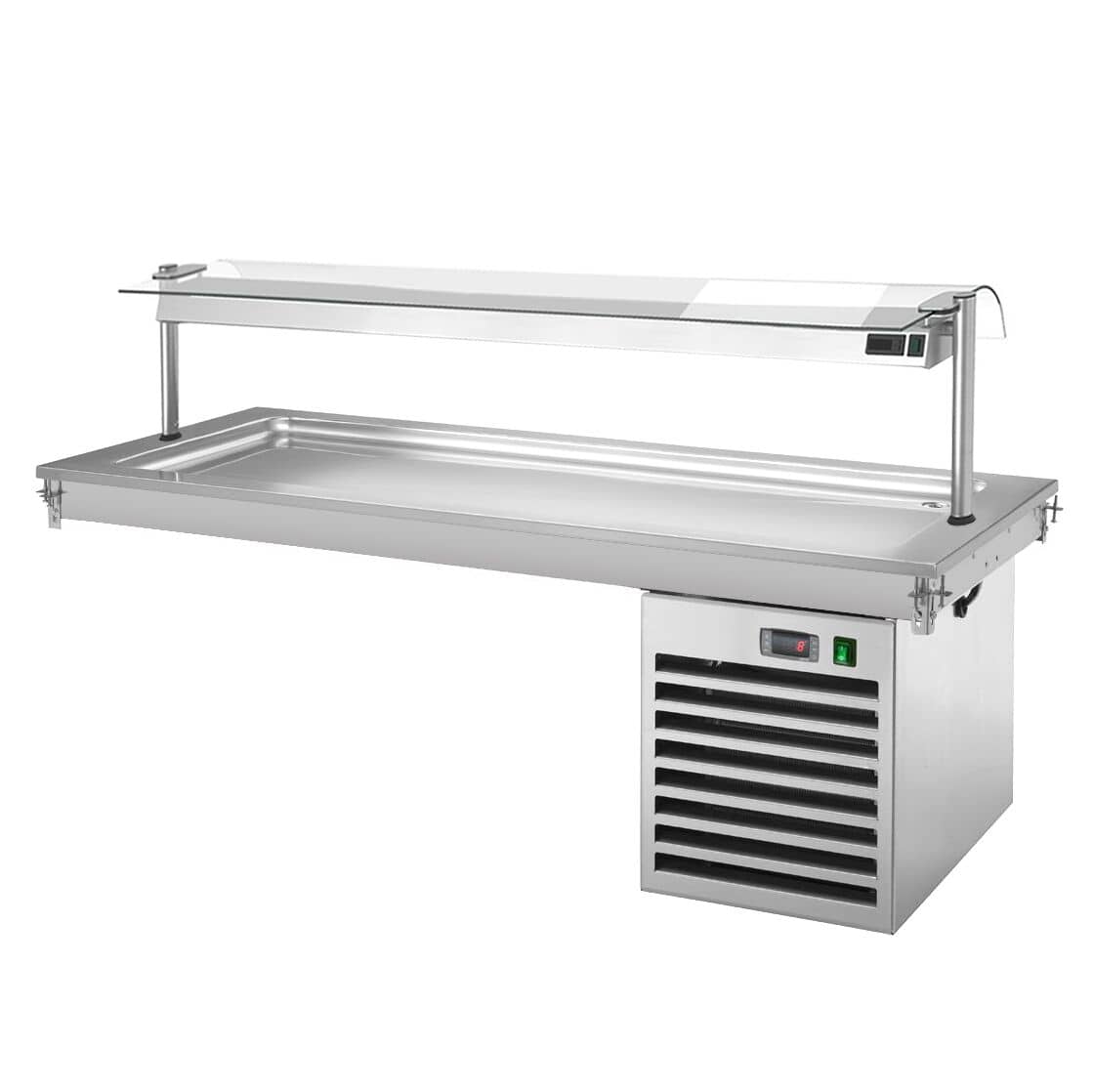 Vitrină frigorifică pentru ingrediente - 1785 mm - +2/+8 °C - 5x GN 1/1 - 700 W - cu geam de protecție — 2