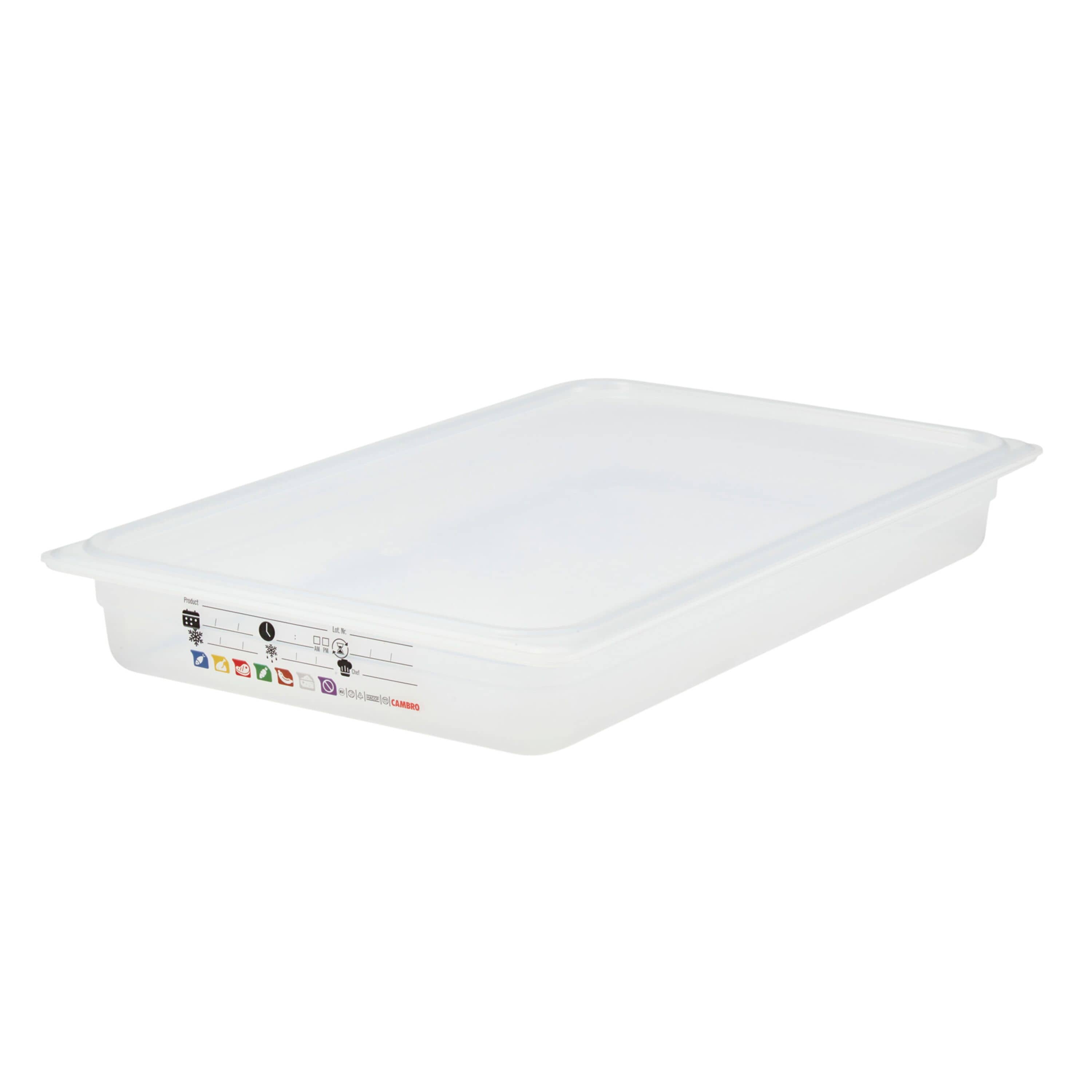 (6 bucăți) CAMBRO | SafeTrak - Recipiente din polipropilenă GN 1/1 - Lăptos - Înălțime: 65mm — 4