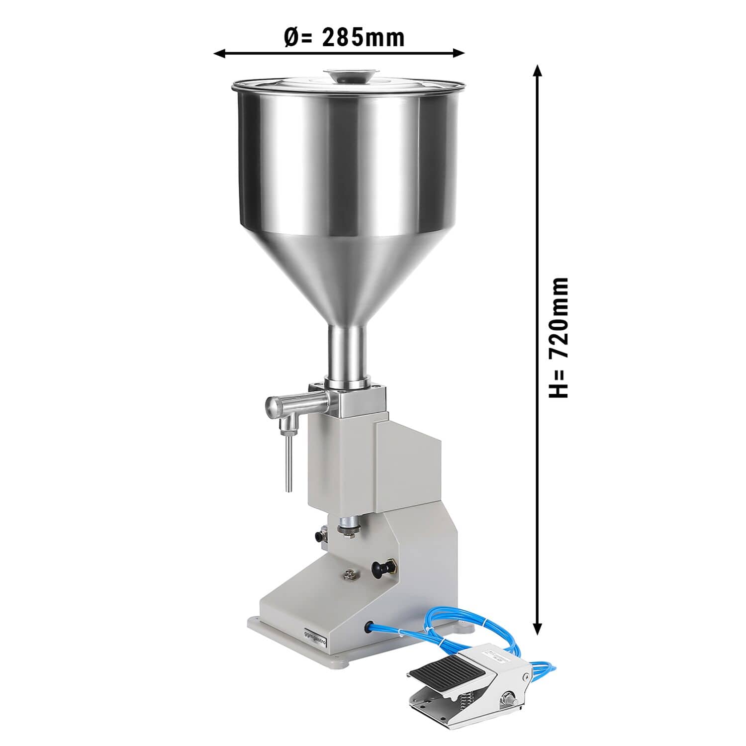 Mașină de umplere manuală - Pneumatică - cu pedala de picior - pentru lichide și paste - 5 - 50 ml - 10 litri — 3