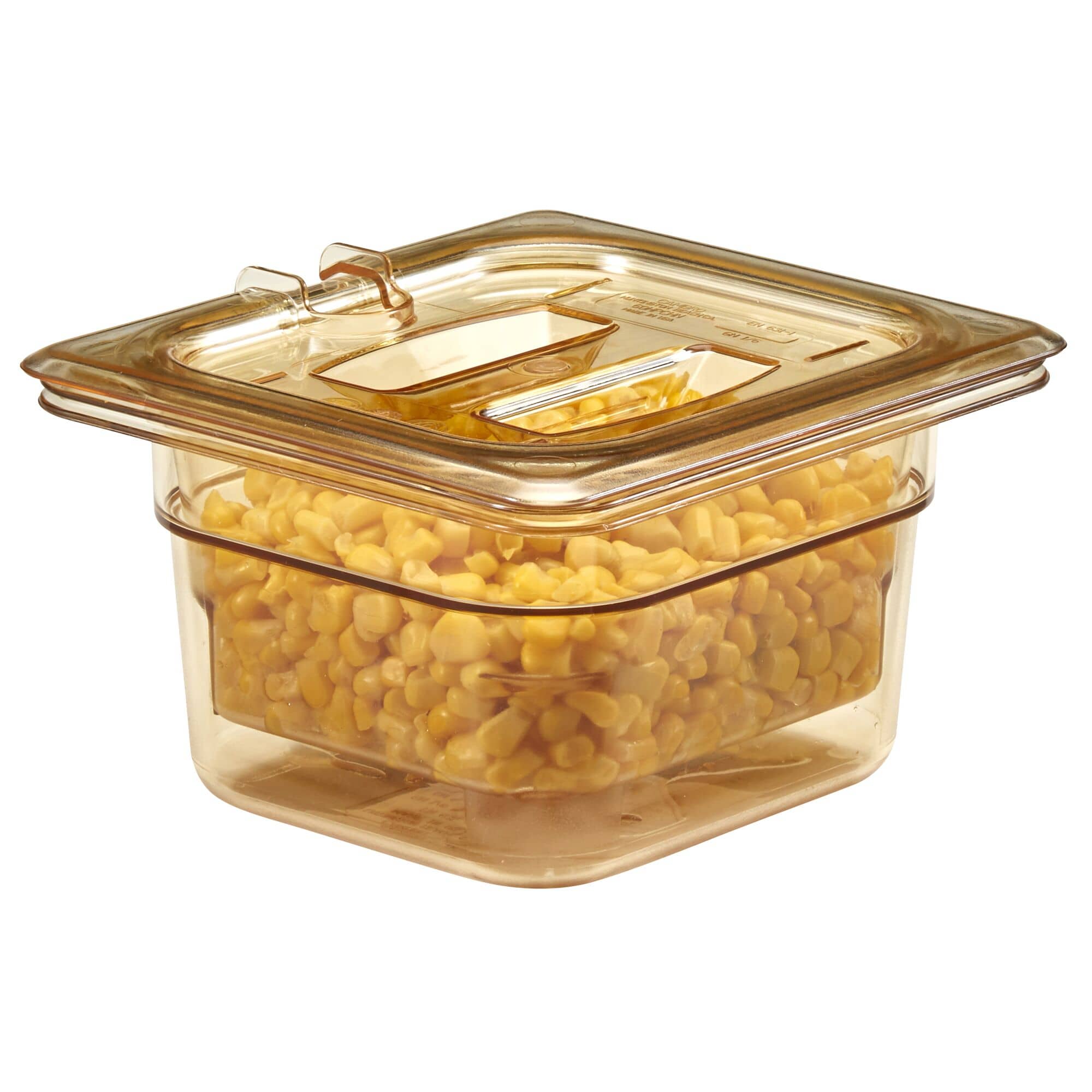 (6 bucăți) CAMBRO | H-PAN™ Recipiente GN rezistente la căldură 1/6 - Ambra - Adâncime 100 mm — 6