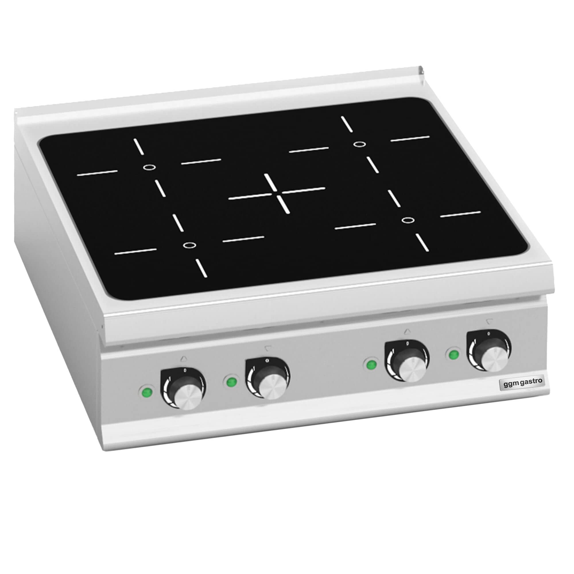 Mașină de gătit / Aragaz cu inducție - seria 900 - 800x900x320 mm aparat de banc/pentru masă - 20 kW - 4 zone de inducție — 4