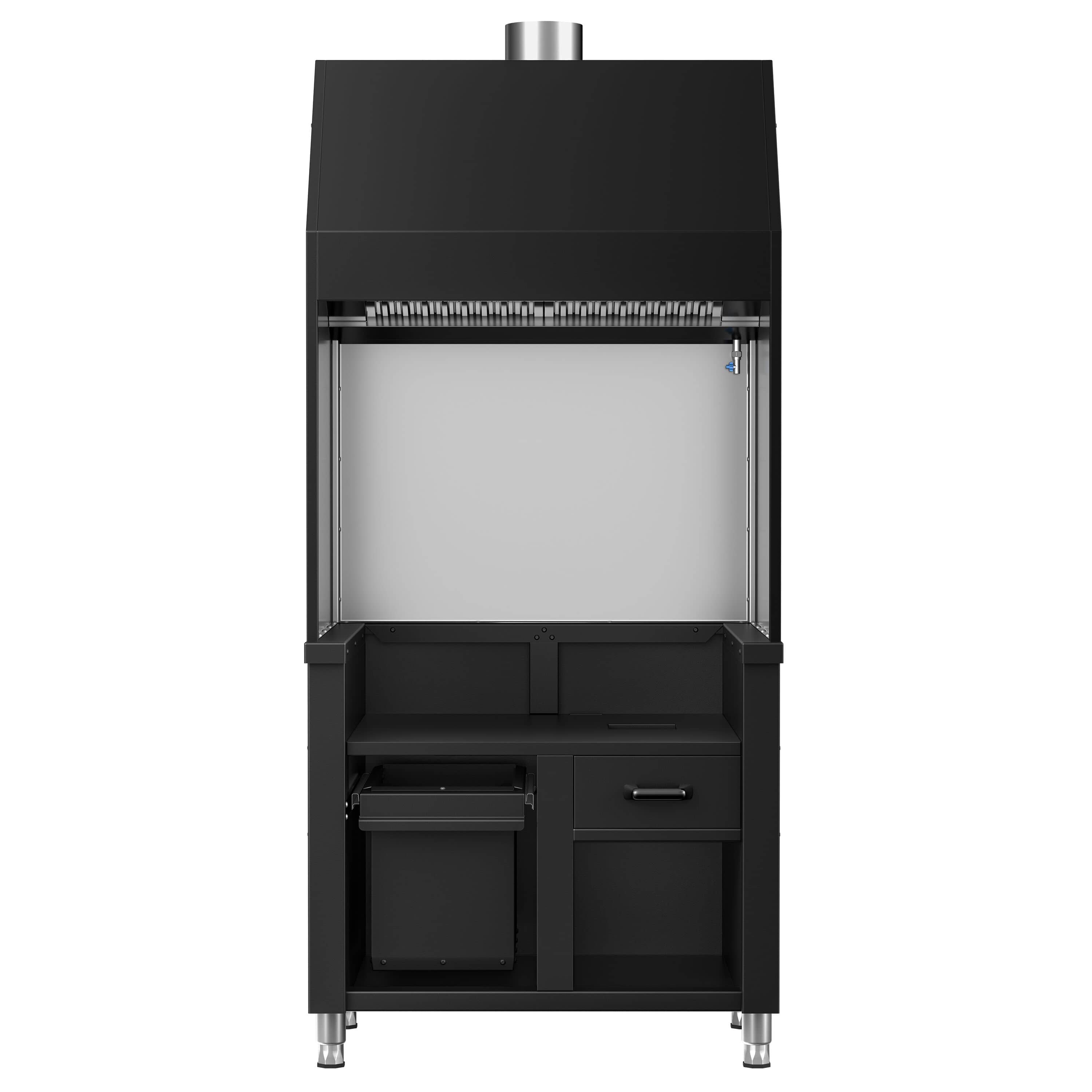 Element neutru pentru grătar cu cărbune/gaz BERLIN - 960 mm - negru — 4
