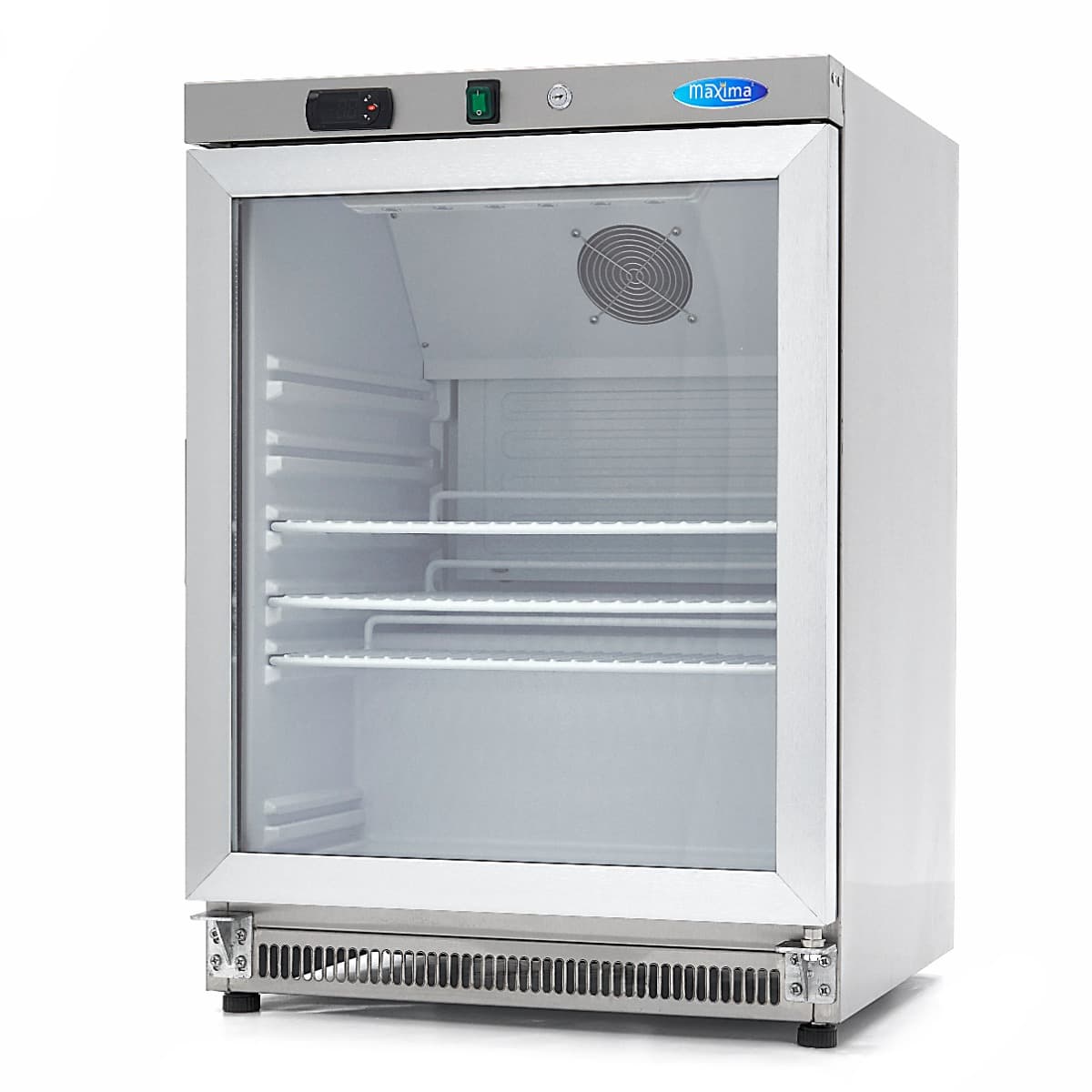 Fridge - 200L - Stainless Steel - with Glass Door