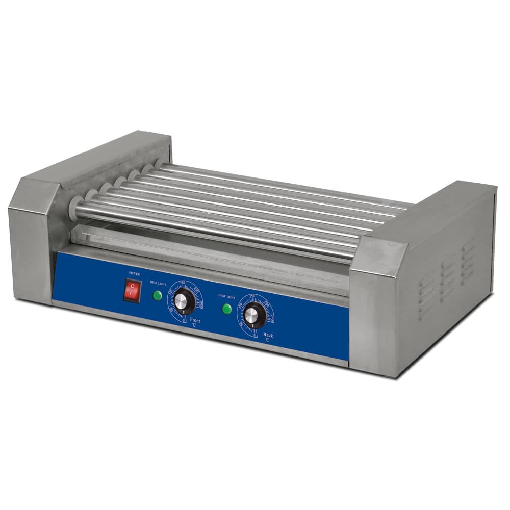 Hot dog heater with 7 rollers