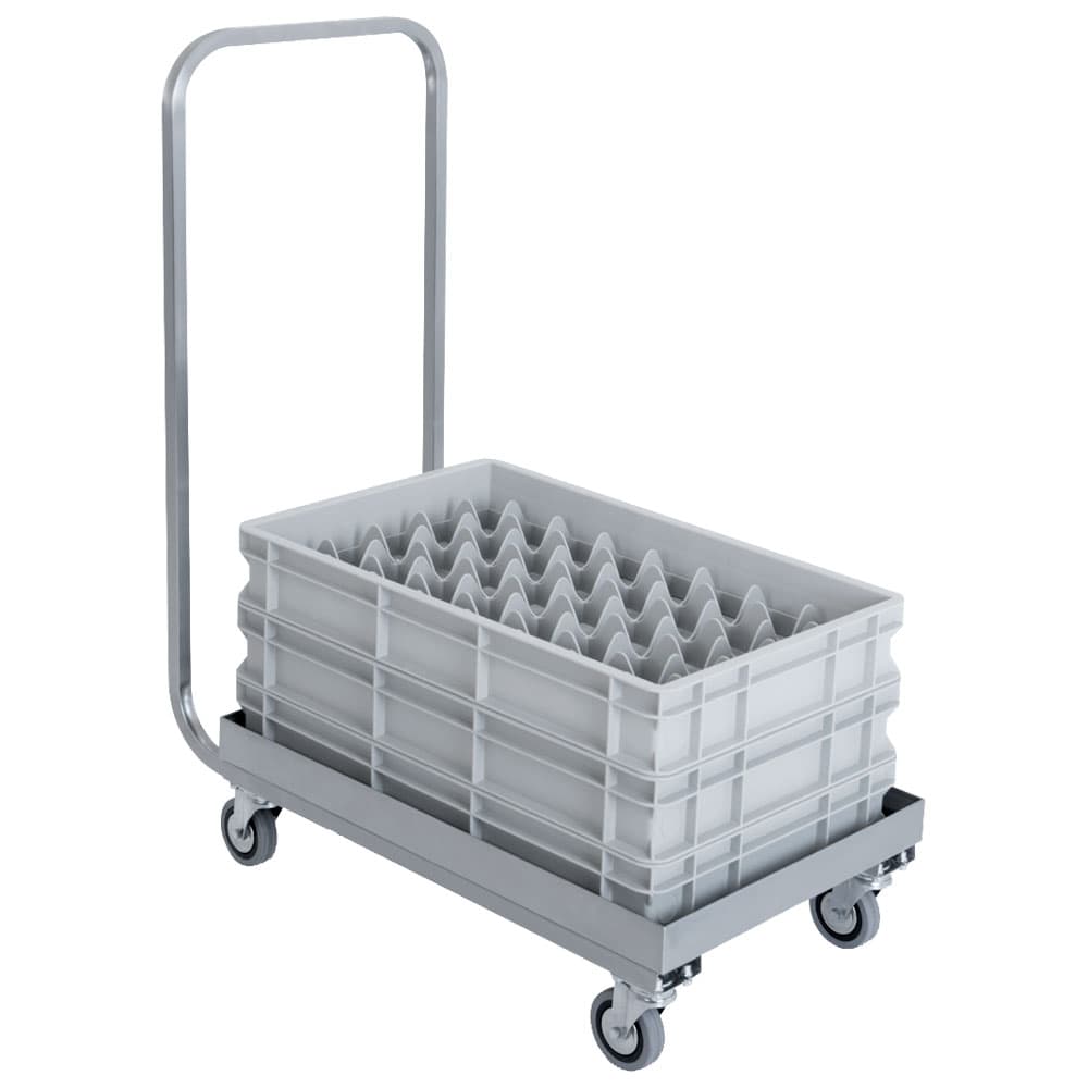Transport trolley with handle for dishwasher racks, 600x400 mm