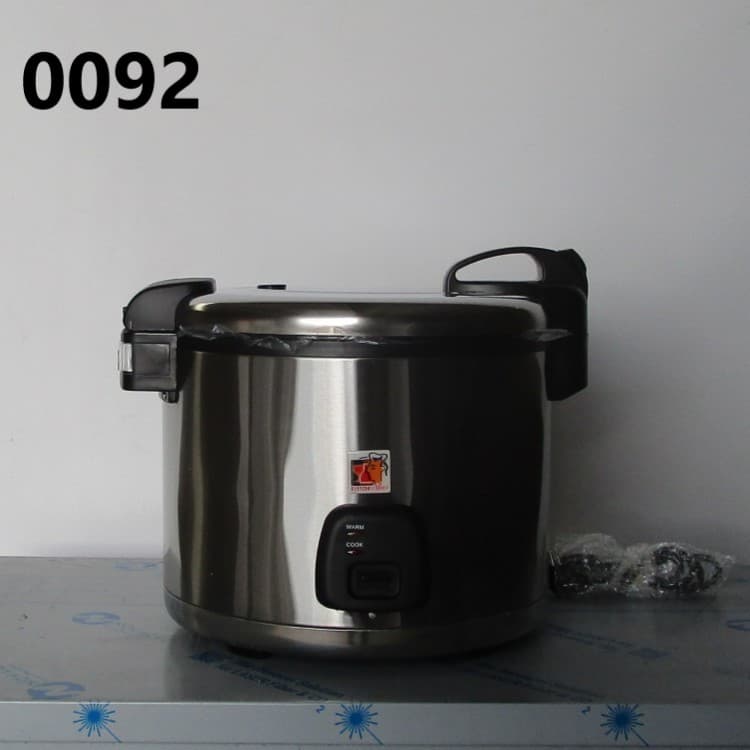 electric rice cooker in stainless steel, 19 litres - DAMAGED