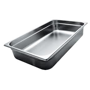 GN container in stainless steel, GN 1/1 h=100 mm