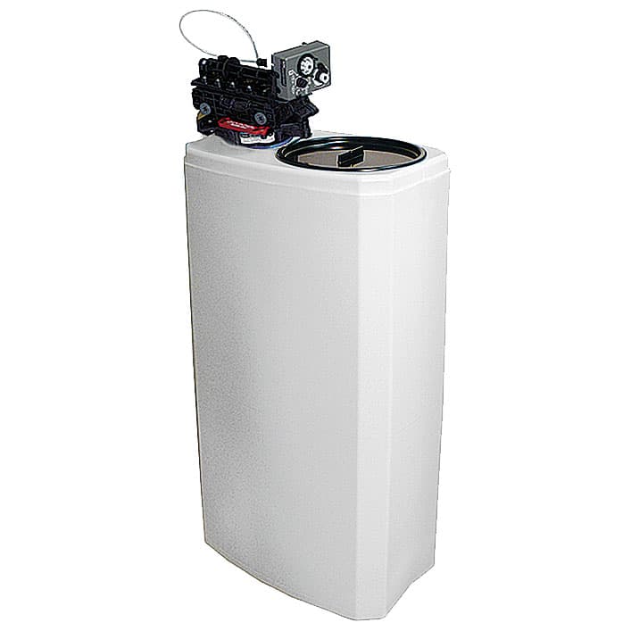 automatic water softener, capacity 27 litres, 1000 litres/h, salt reserve 50 kg