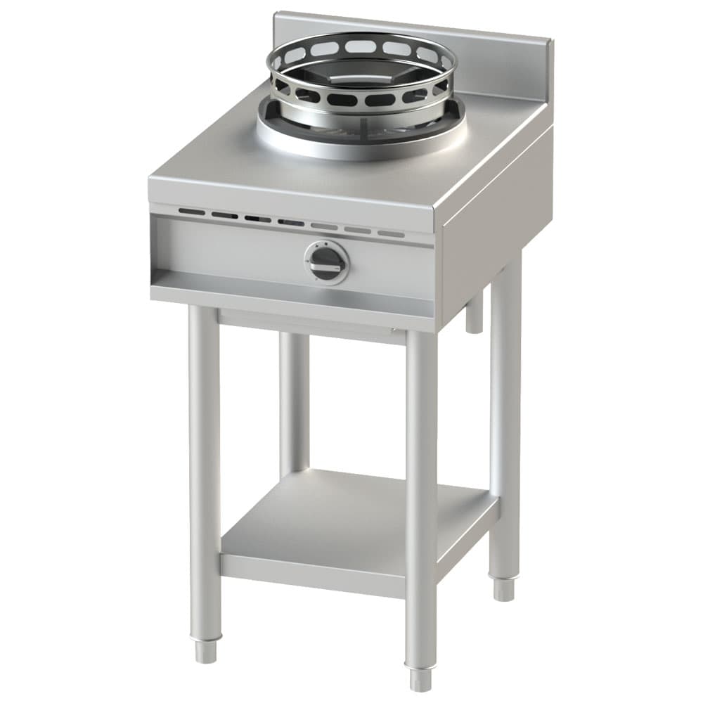 gas wok hob with shelf, 1 burner