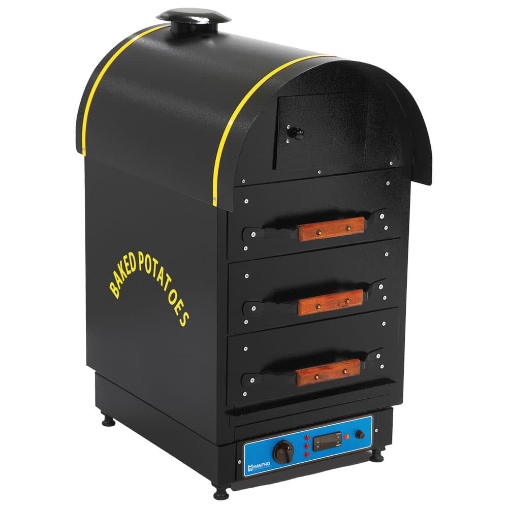 Potato baking oven with 3 drawers, capacity 36-45 potatoes/ hour
