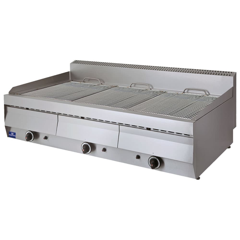 gas water grill, tabletop, 3 zones