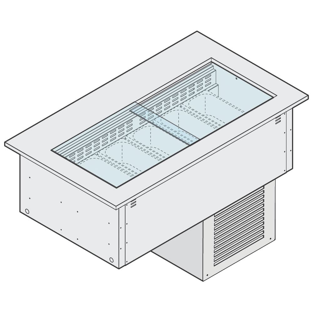 Ice cream tank, built-in cooling unit, 2x Gn 1/1