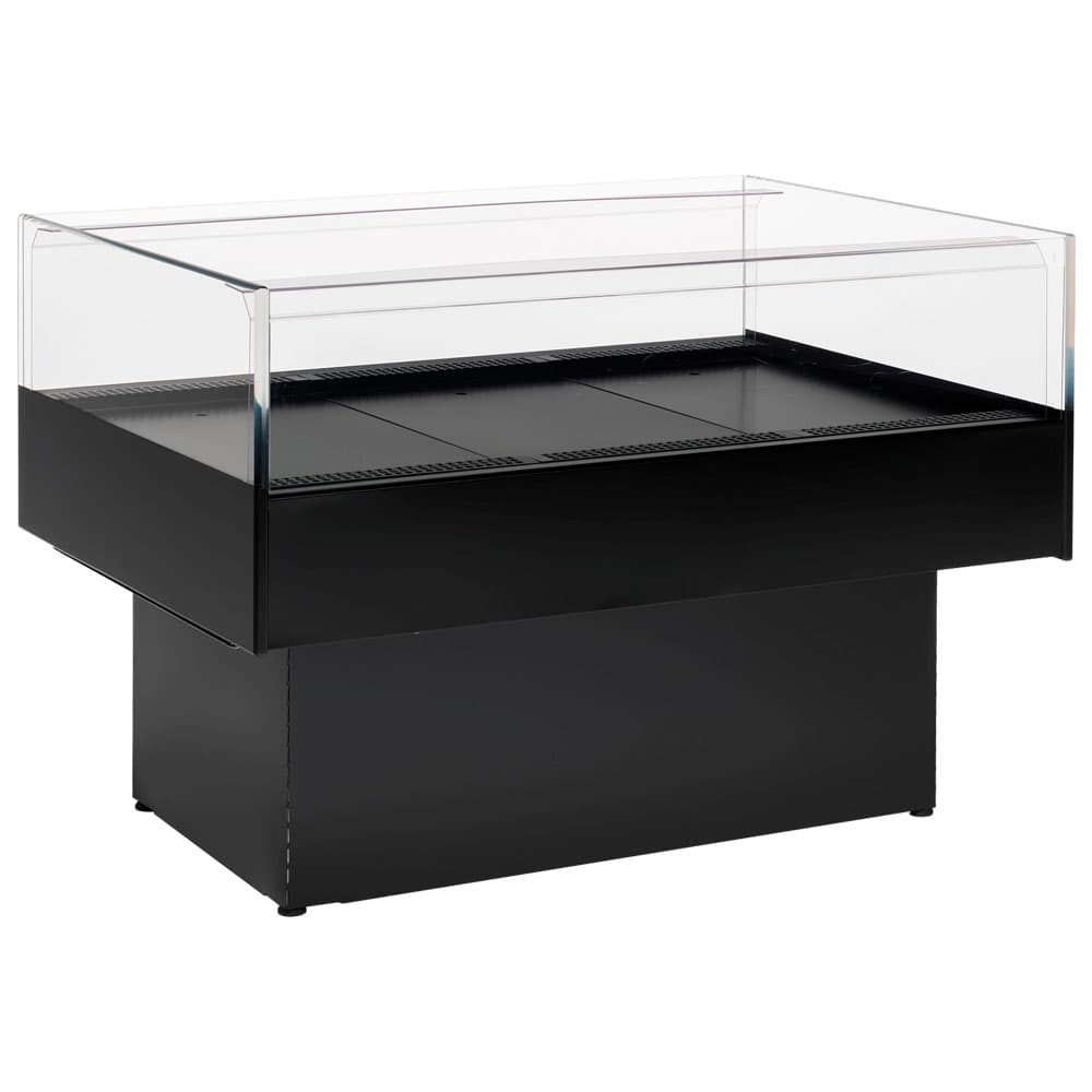 Refrigerated self-service counter, ventilated, isle model, +2°/+ 4°C, w=1500 mm - black