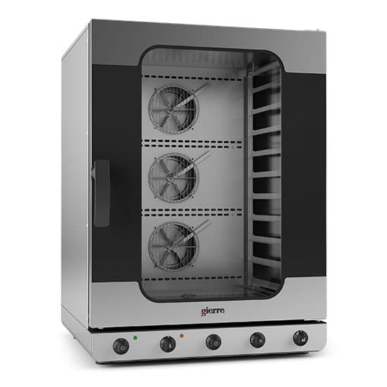 Electric convection oven with humidifier and mechanical control, 10x 600x400 mm