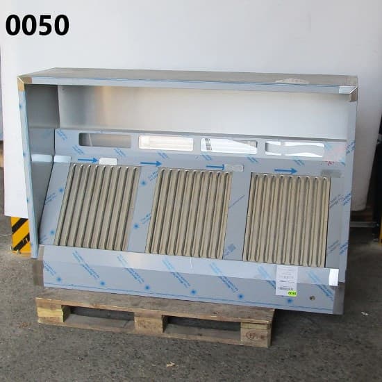 wall-mounted cubic hood with integrated lighting, 1600x1100 mm - DAMAGED