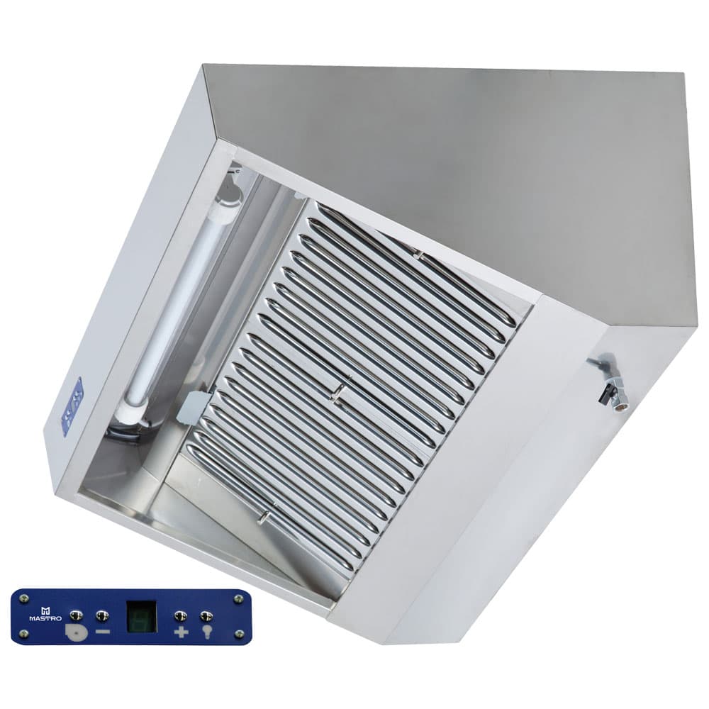 Wall-mounted hood Snack version with motor, lighting and speed governor, 1000x1100 mm