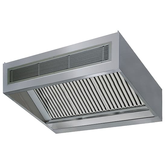 wall-mounted cubic infusion hood with integrated lighting, 1600x1300 mm