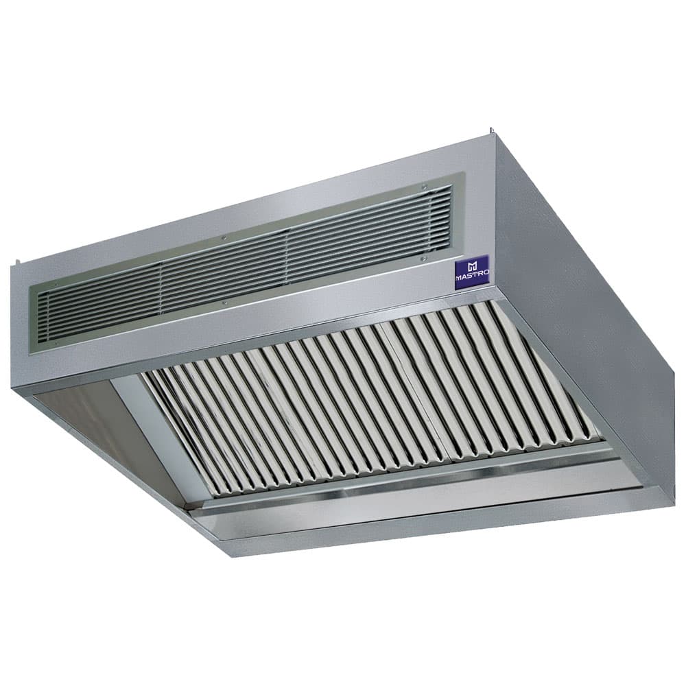 wall-mounted cubic infusion hood with integrated lighting, 3200x1300 mm