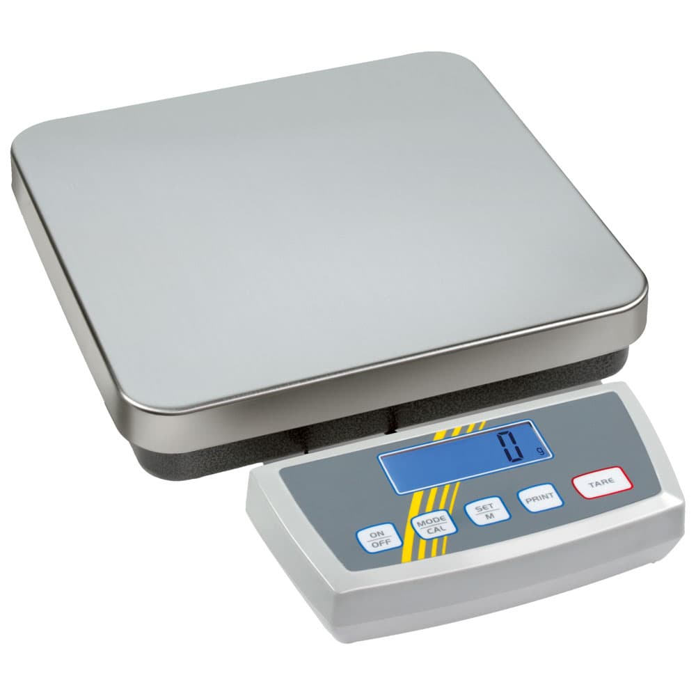 platform scale, weighing range maximum 35 kg, readout 10 g