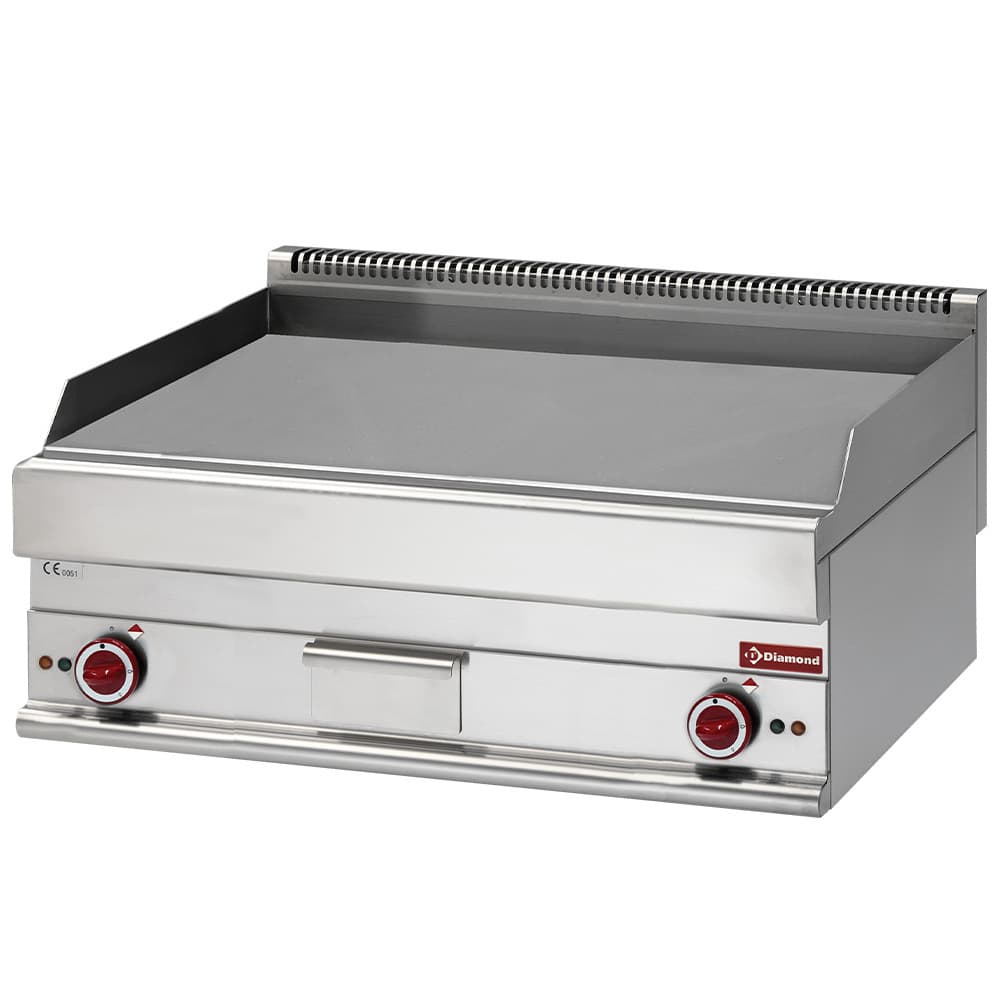 Flat electric cooking plate EXTRA-LARGE chrome